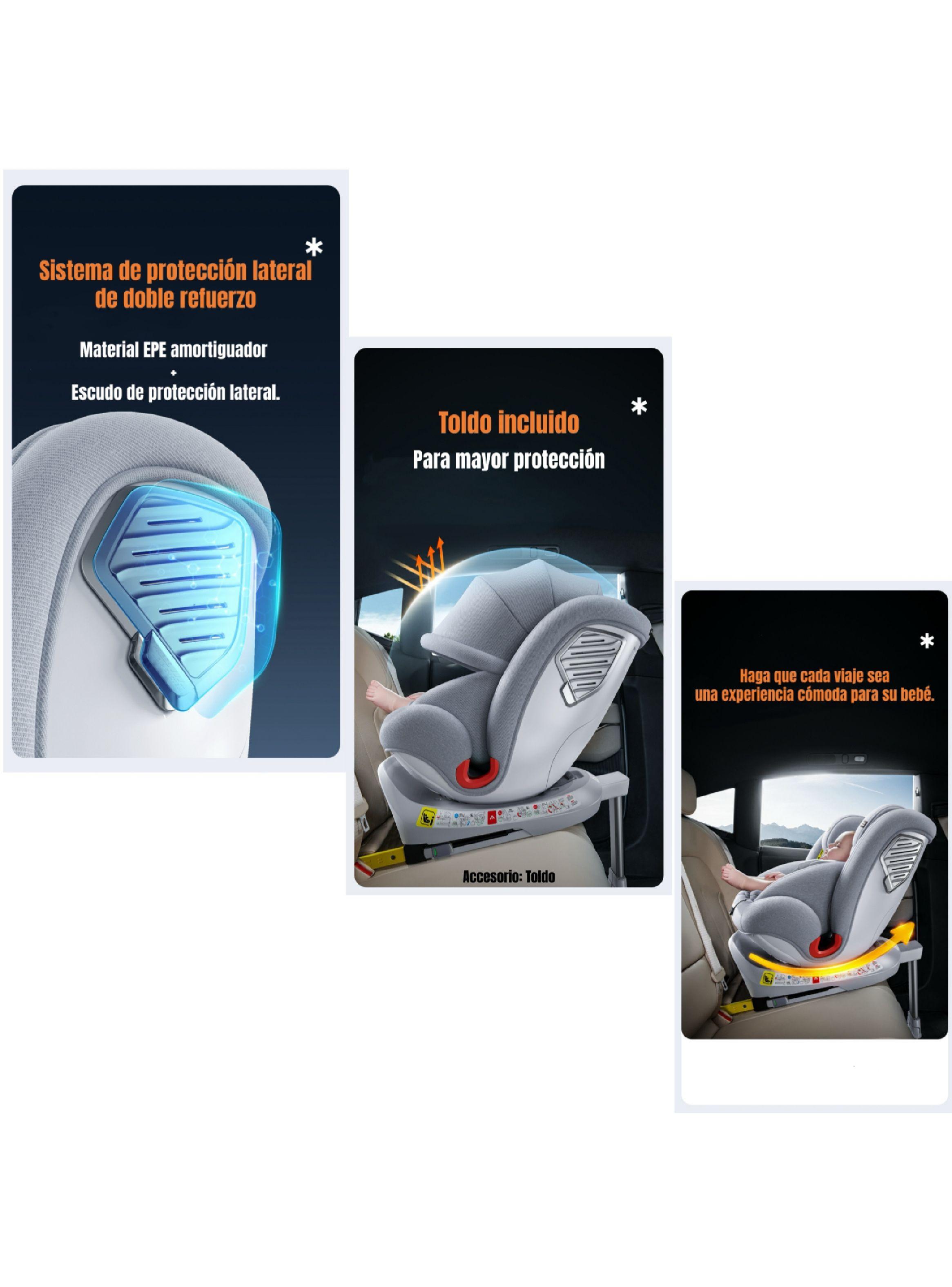 Silla de Auto Convertible 360° Isofix Y Pata Apoyo LuBabycas-6