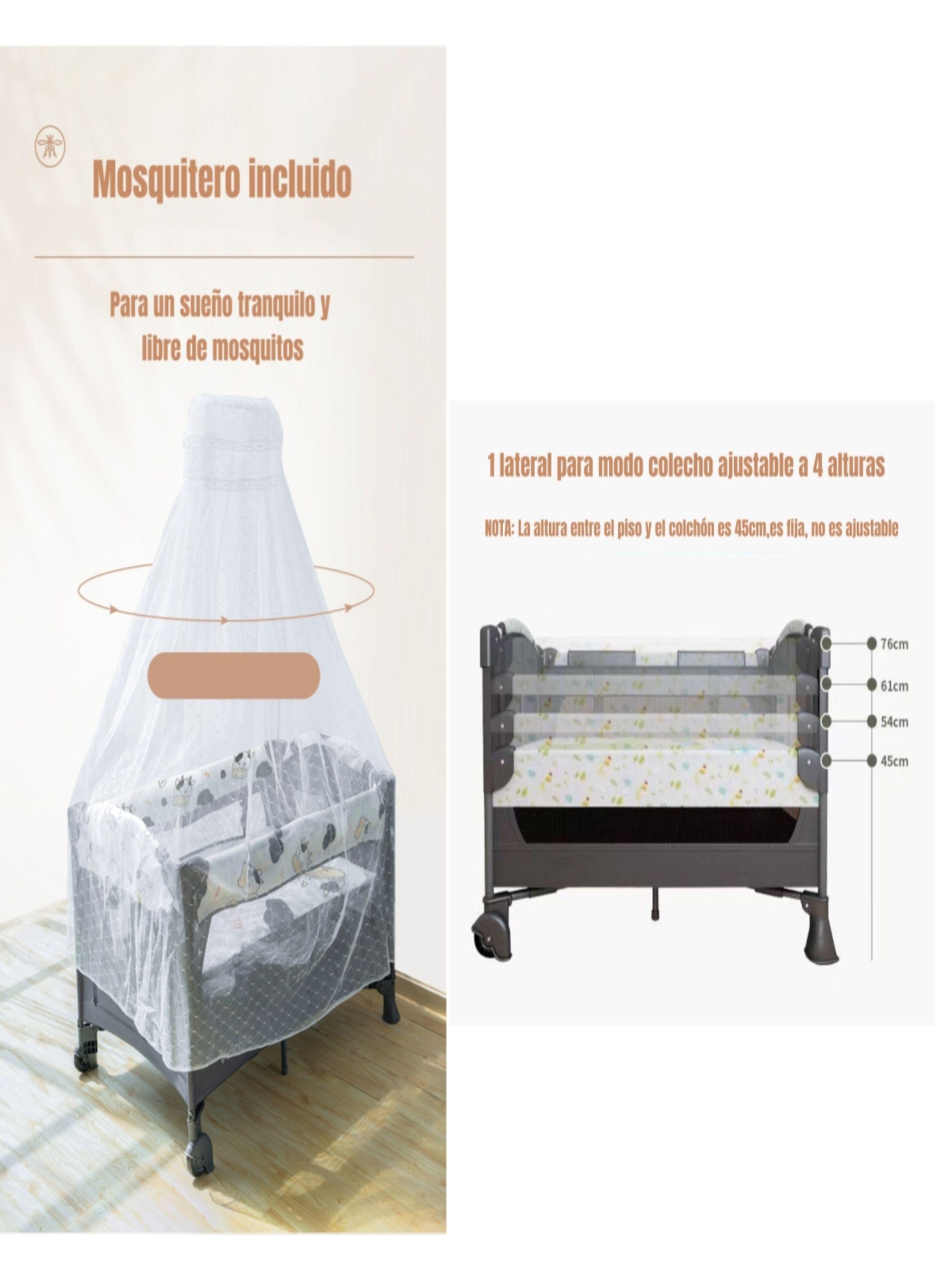 Cuna Colecho Corral Mecedora 4 En 1 Lubabycas Blanco-6