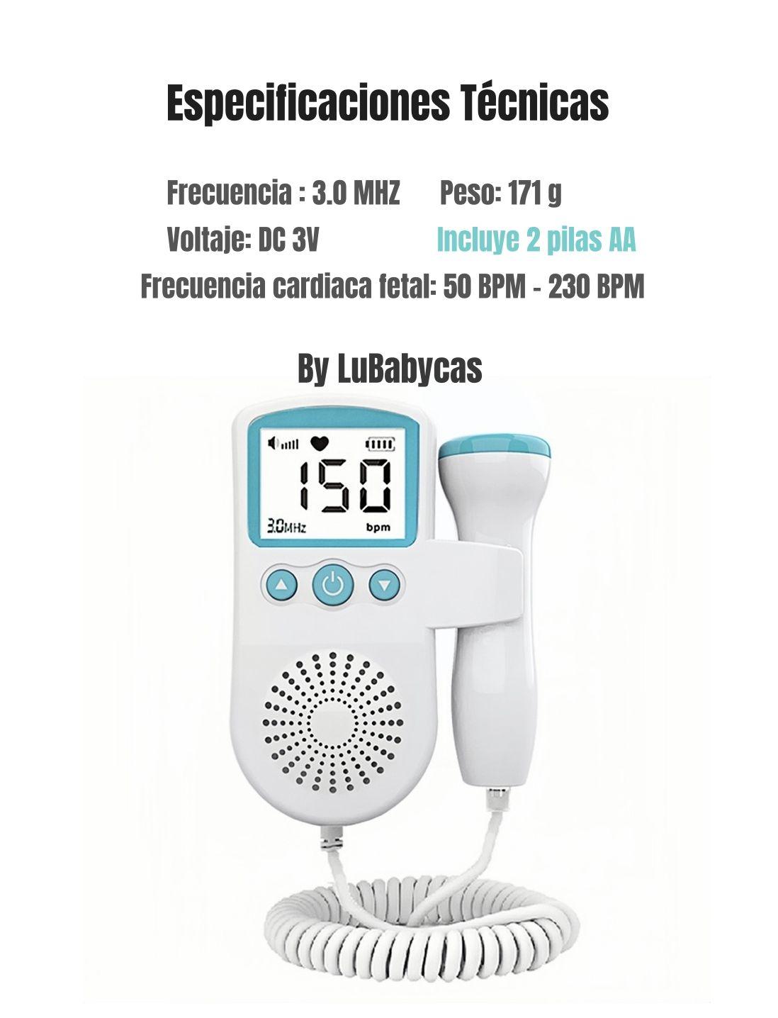 Monitor Fetal Doppler Latidos Corazón Bebé By LuBabycas-7