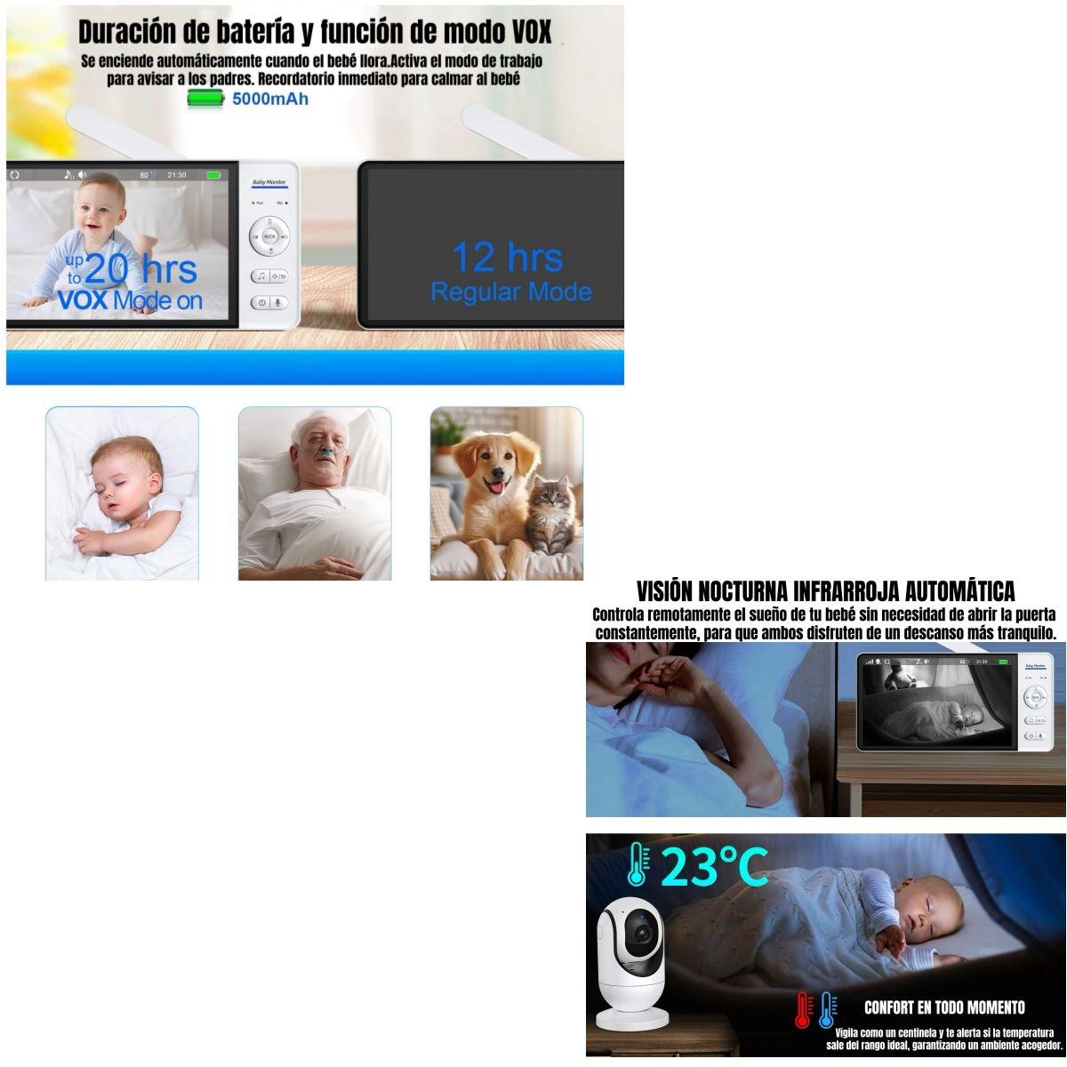 Cámara Monitor Inteligente Premium 7″1080P ABM780 LuBabycas-3
