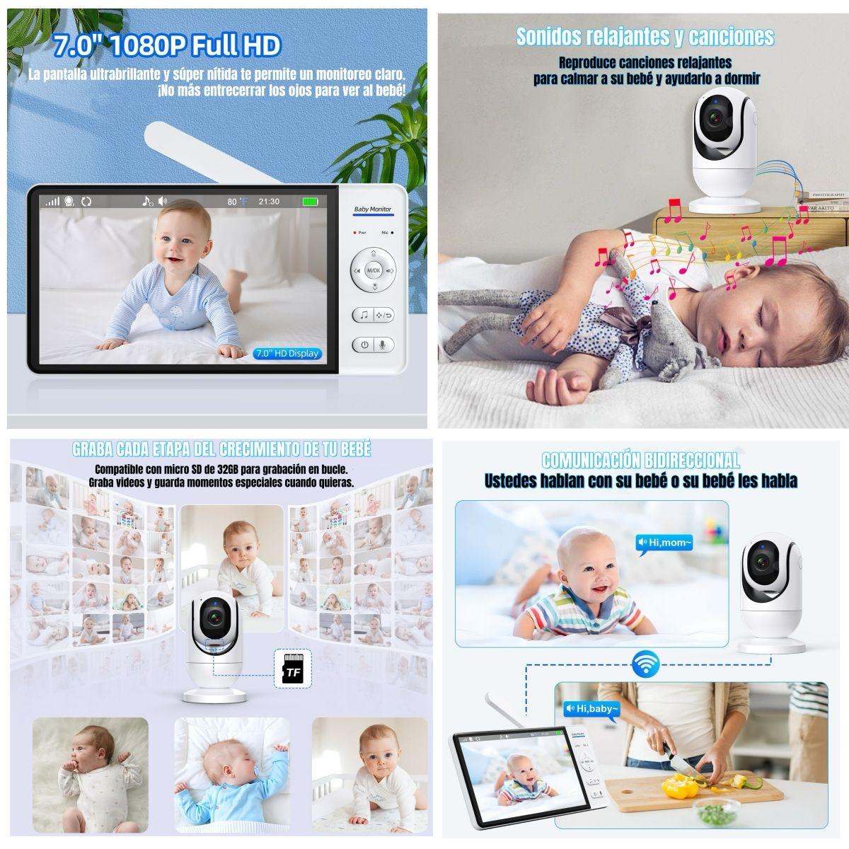 Cámara Monitor Inteligente Premium 7″1080P ABM780 LuBabycas-4
