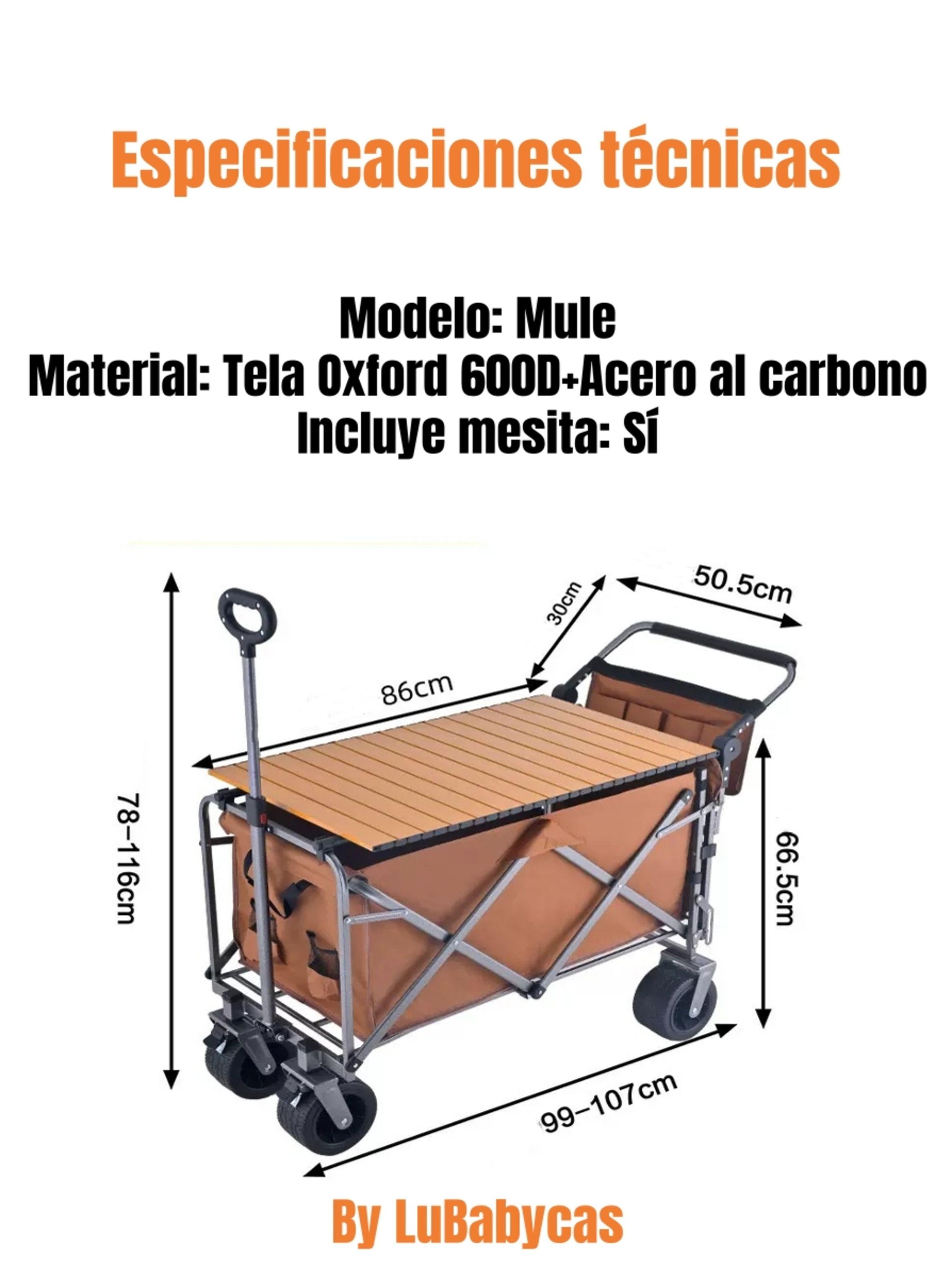 Carro Camping Expandible Con Mesa Multifuncional Mule-8
