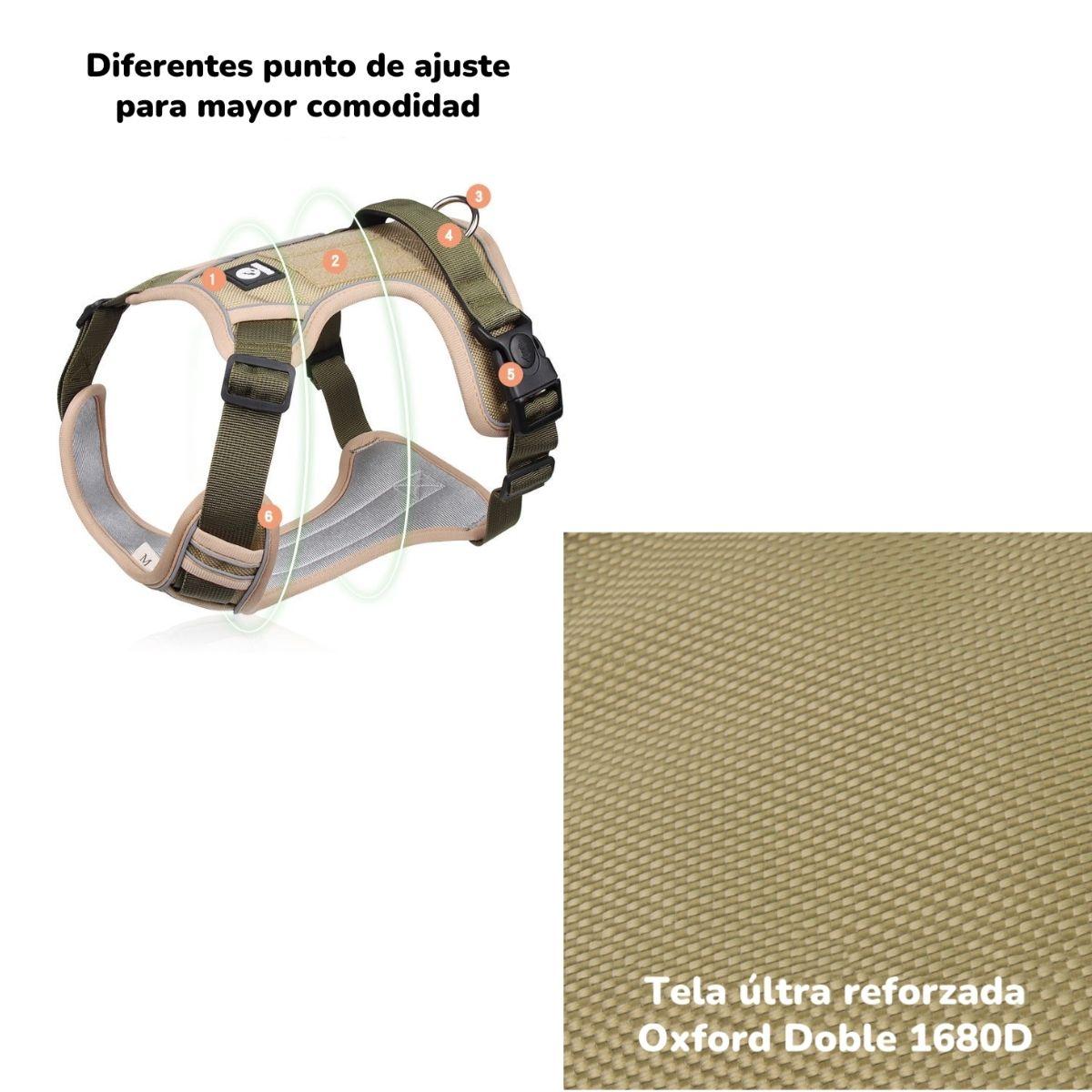 Arnés Para Perro Ajustable Con Correa Reflectantes Mimi M-6