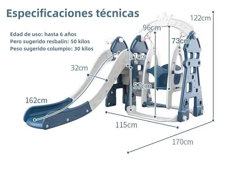 Resbalin Columpio 5 En 1 Con Accesorios Rosado Lubabycas-7