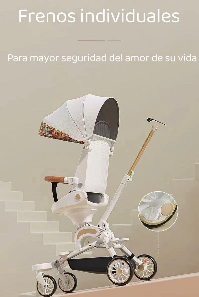 Coche De Paseo 360° 3 En 1 Reclinable Lubabycas Negro-6