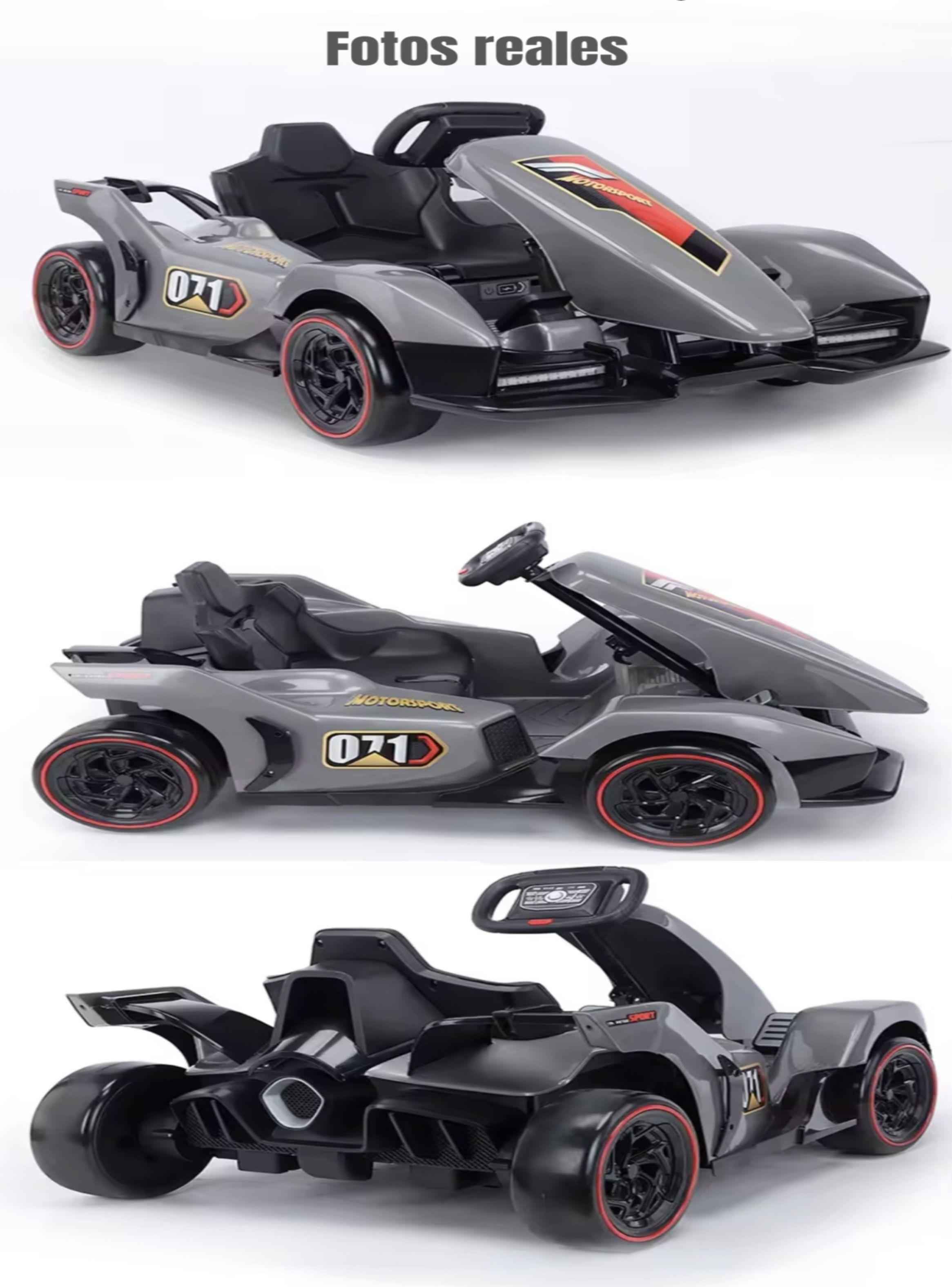 Go Kart Auto Eléctrico 12V7AH Con Control Rojo LuBabycas-7