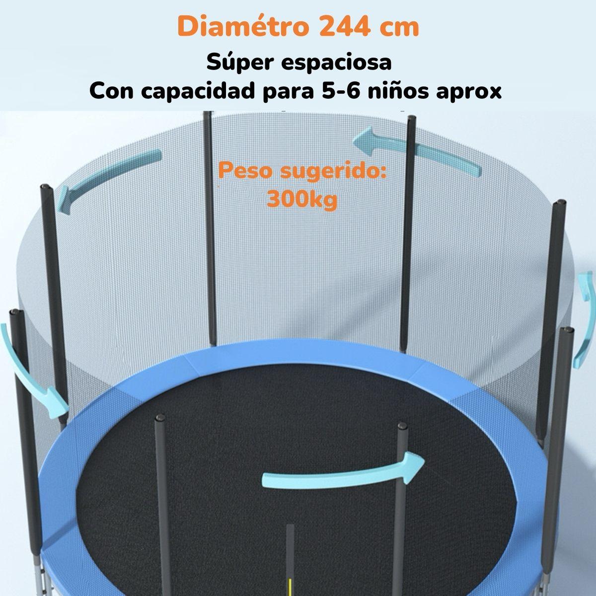 Cama Elástica Trampoline 244cm Escalera Andes By LuBabycas-4