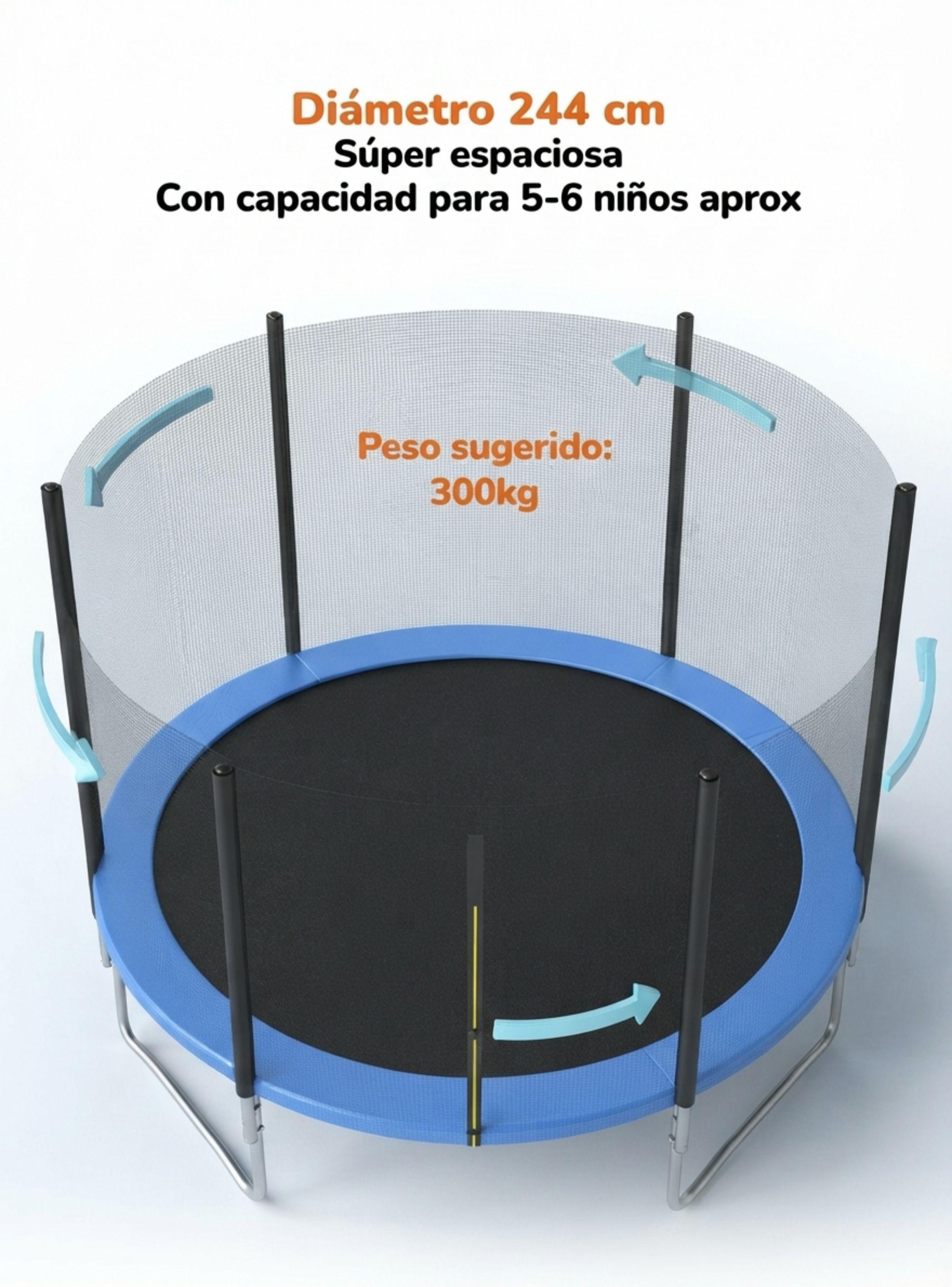 Cama Elástica Trampoline 244cm Escalera Andes By LuBabycas-5