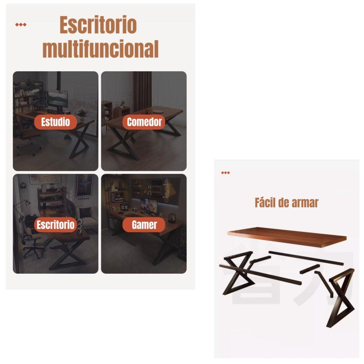 Escritorio Mesa Comedor Gamer 120*60*75cm LuBabycas-3