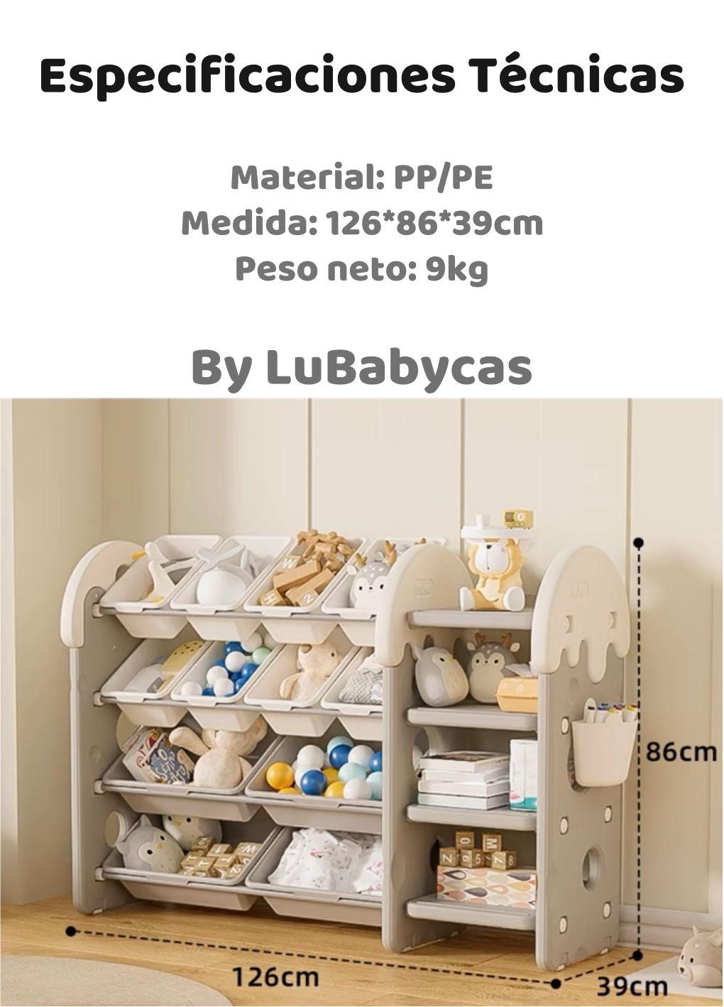 Estante Infantil Organizador De Juguetes Espacioso LuBabycas-7