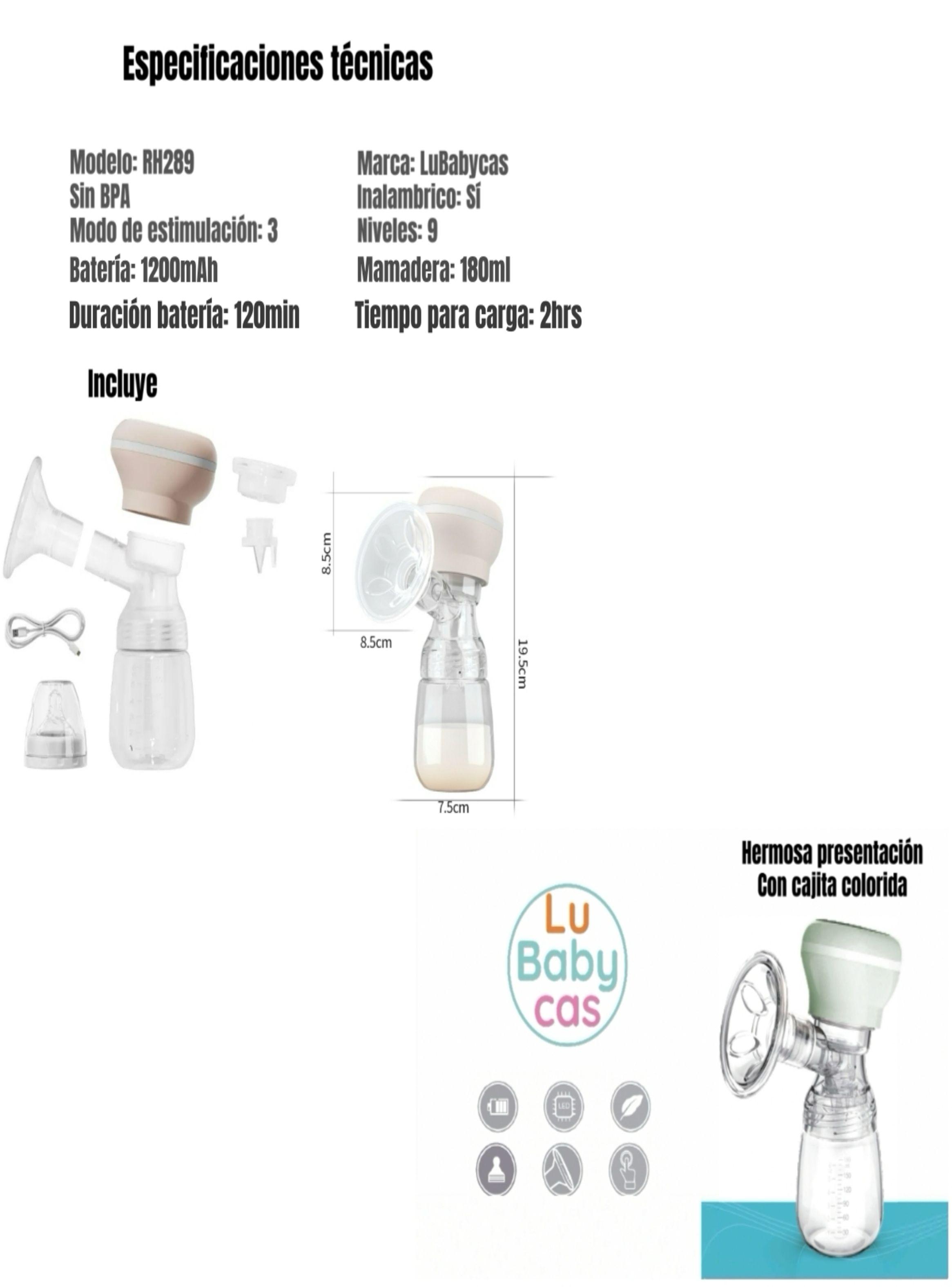 Extractor De Leche Eléctrico Manos Libre W103 LuBabycas-8