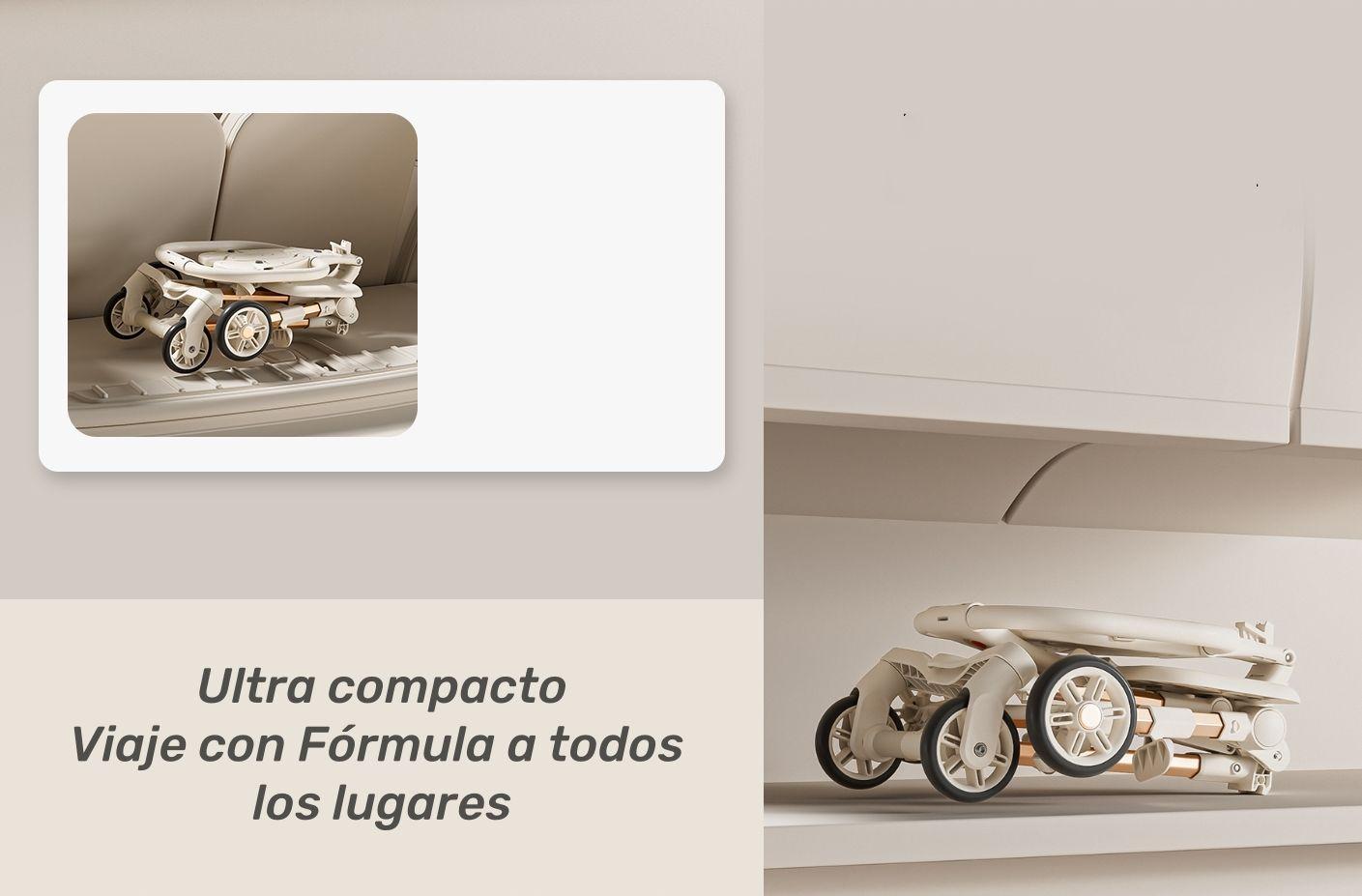 Coche De Paseo Últra Compacto Lubabycas Formula Negro-3