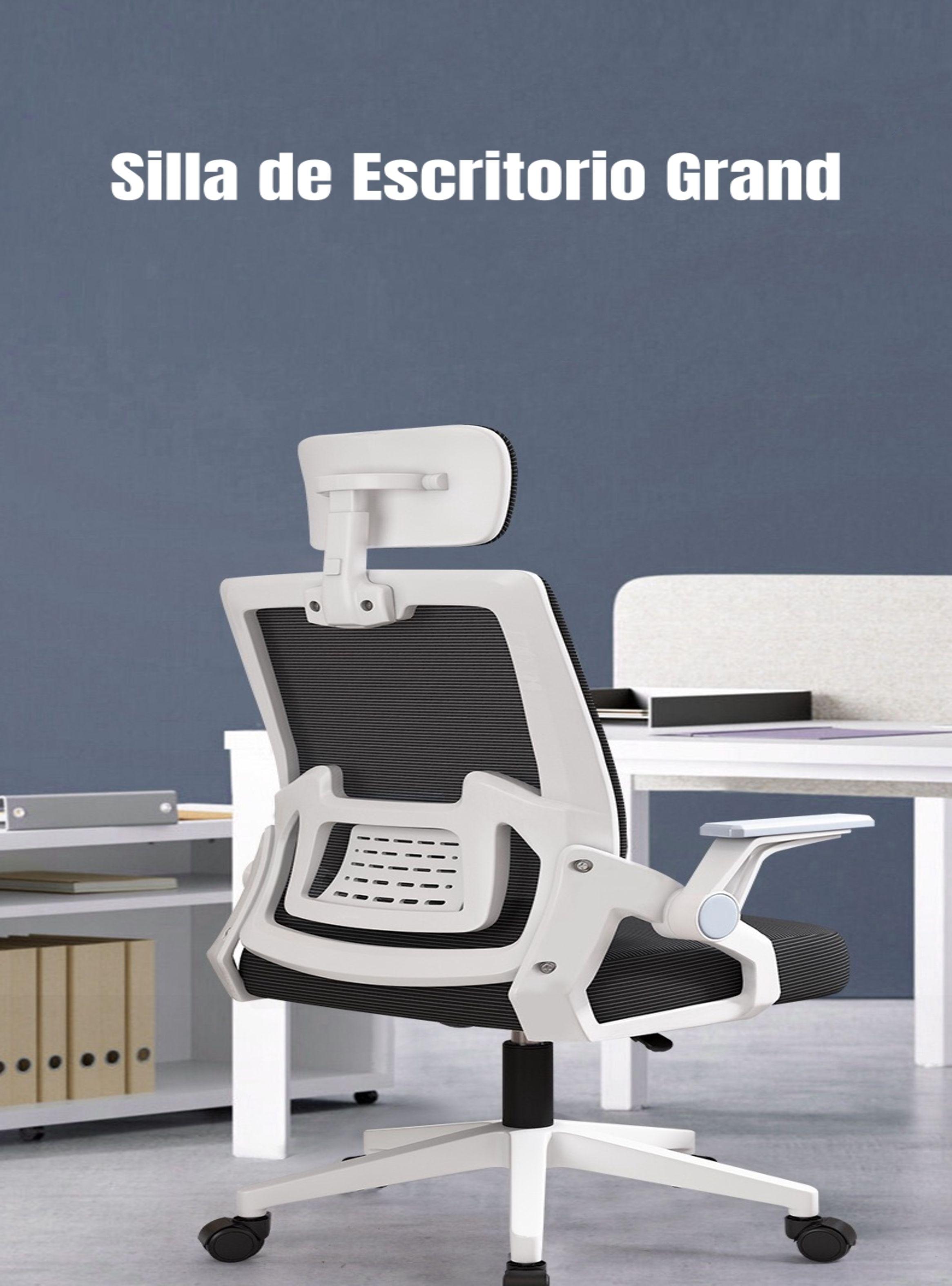 Silla De Escritorio Con Apoyacabeza Grand Rosada-3
