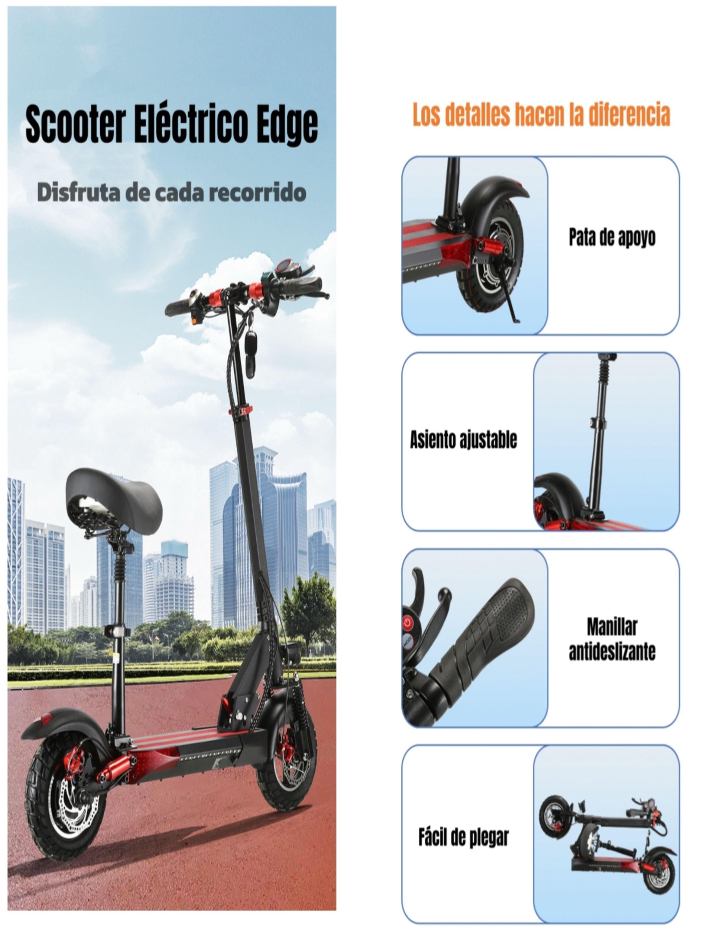 Scooter Adulto Eléctrico 40KM 48V 350W Edge Negro-2