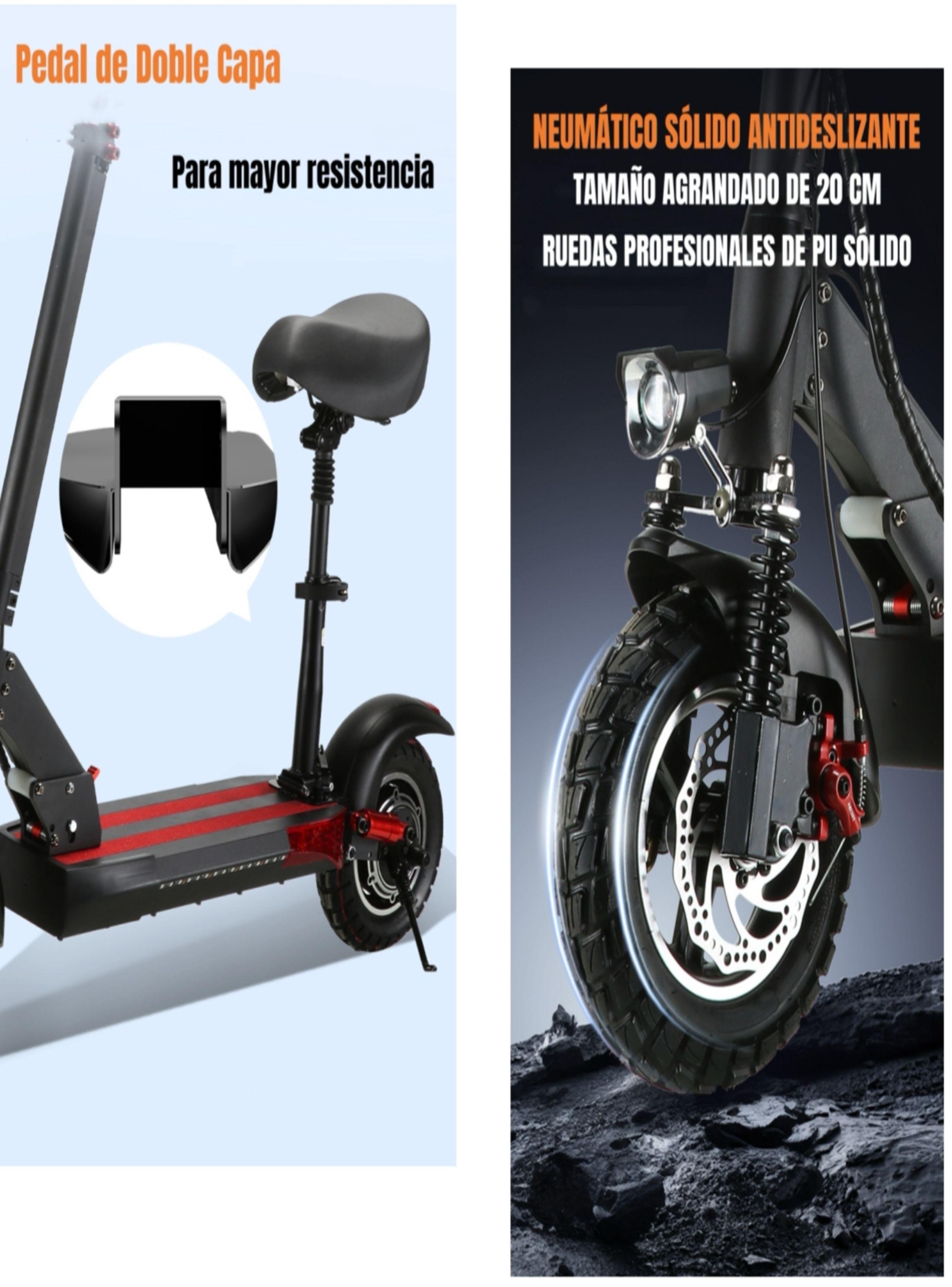 Scooter Adulto Eléctrico 40KM 48V 350W Edge Negro-5