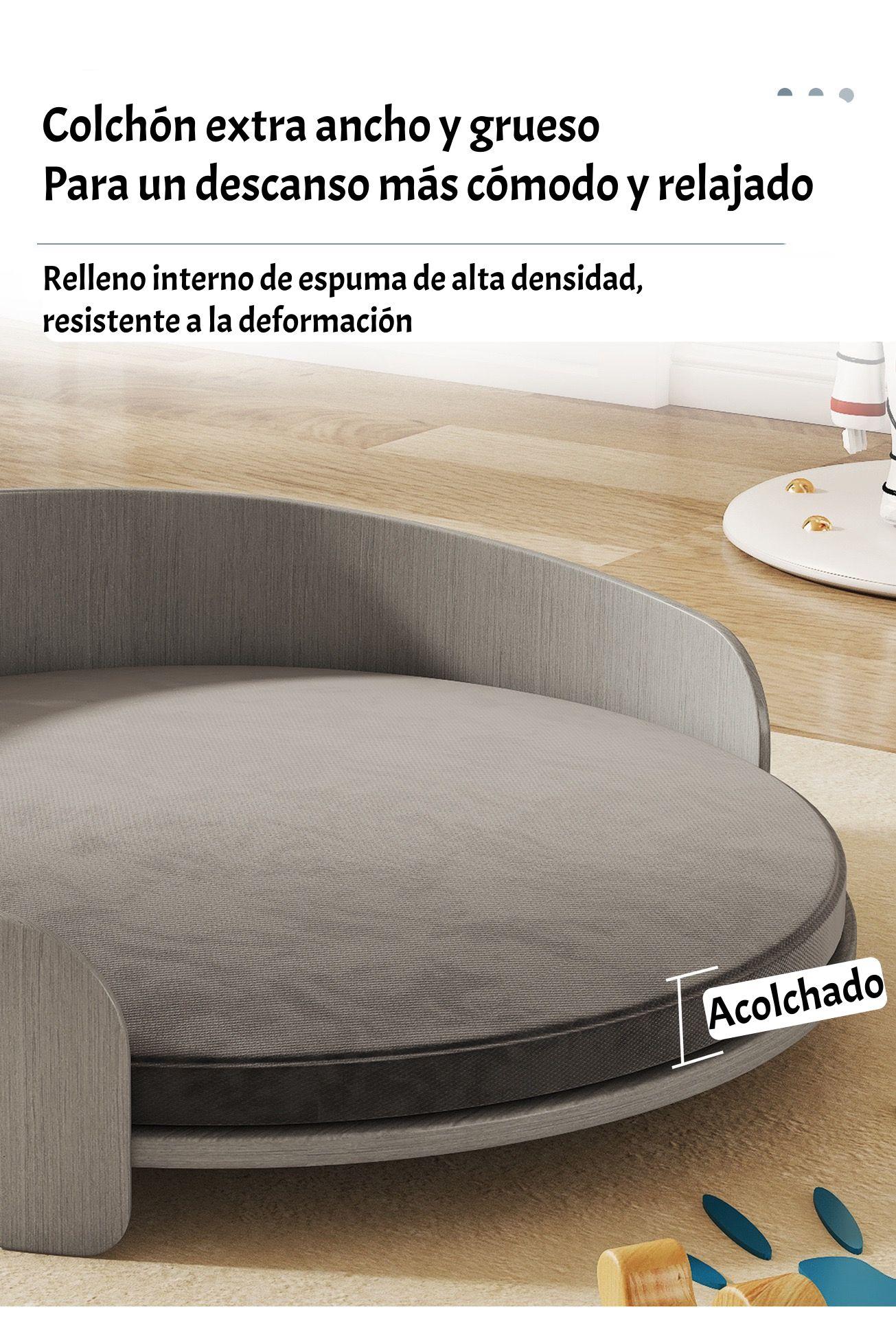 Cama Para Mascotas Madera Colchón 53x53cm Aveo By LuBabycas-4