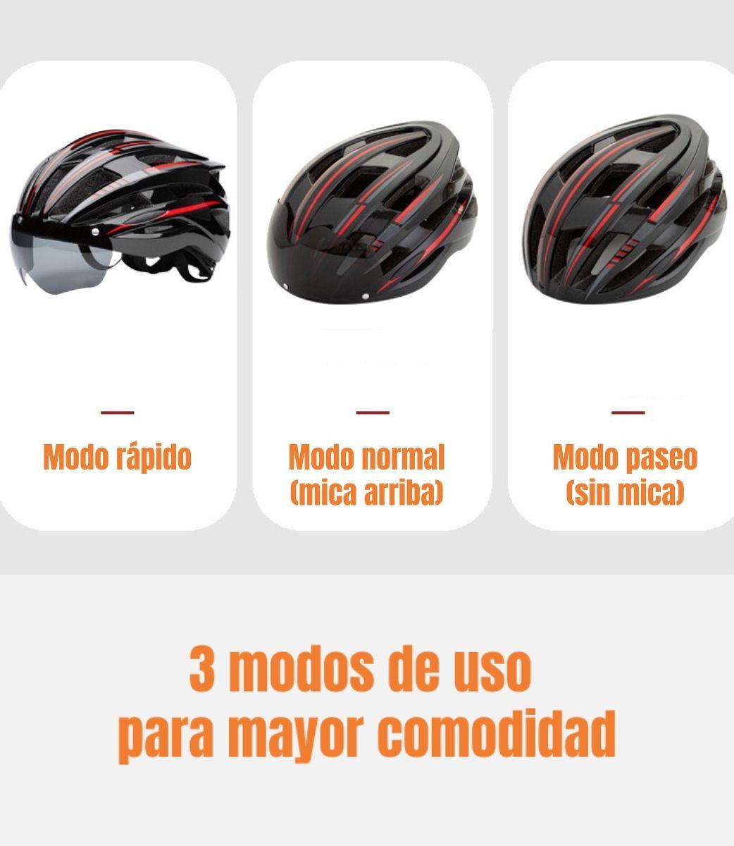 Casco Bicicleta Con Mica Facial Magnética LuBabycas-3