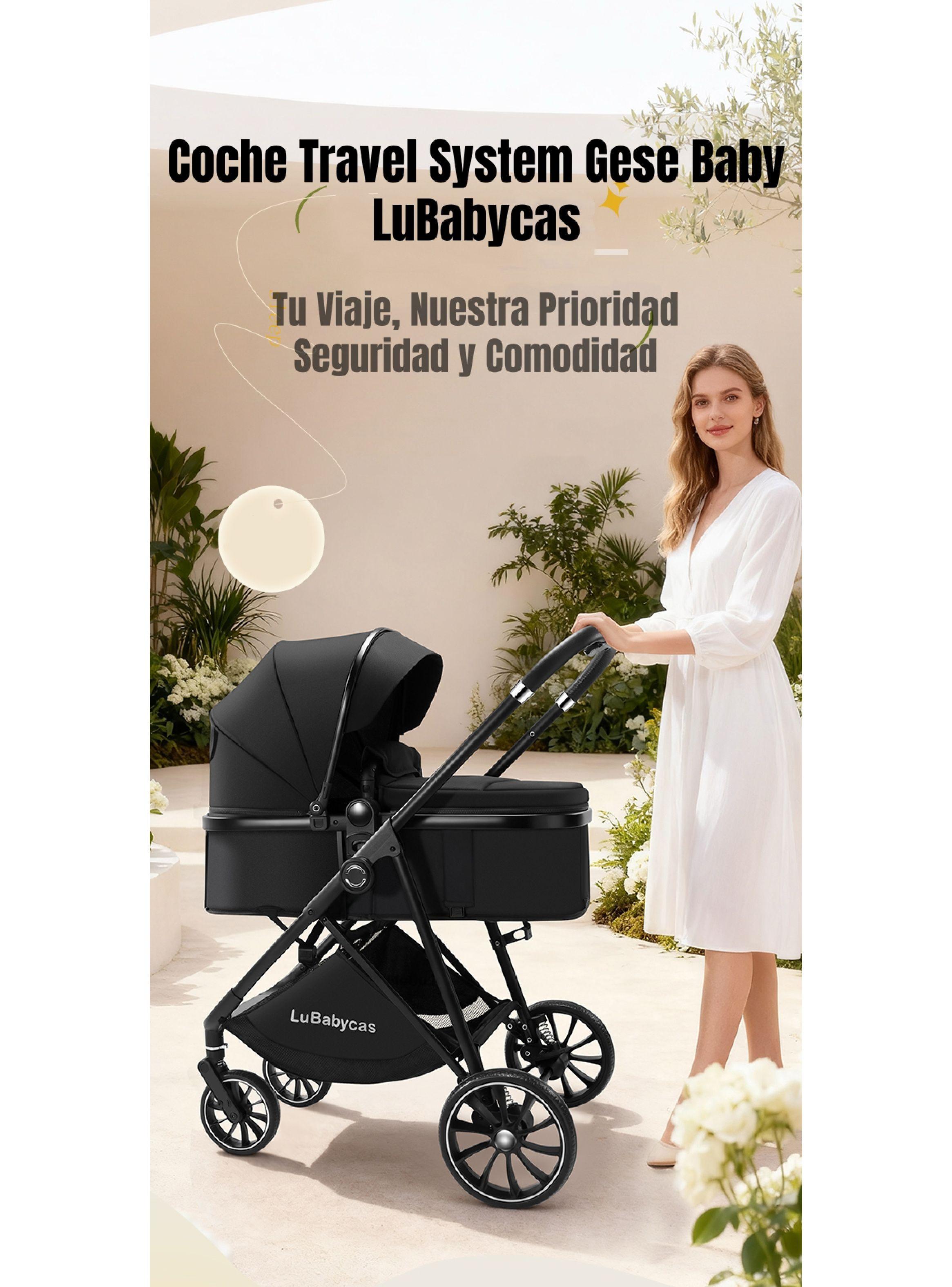Coche Travel System Toldo 360°Gese Baby Negro LuBabycas-2