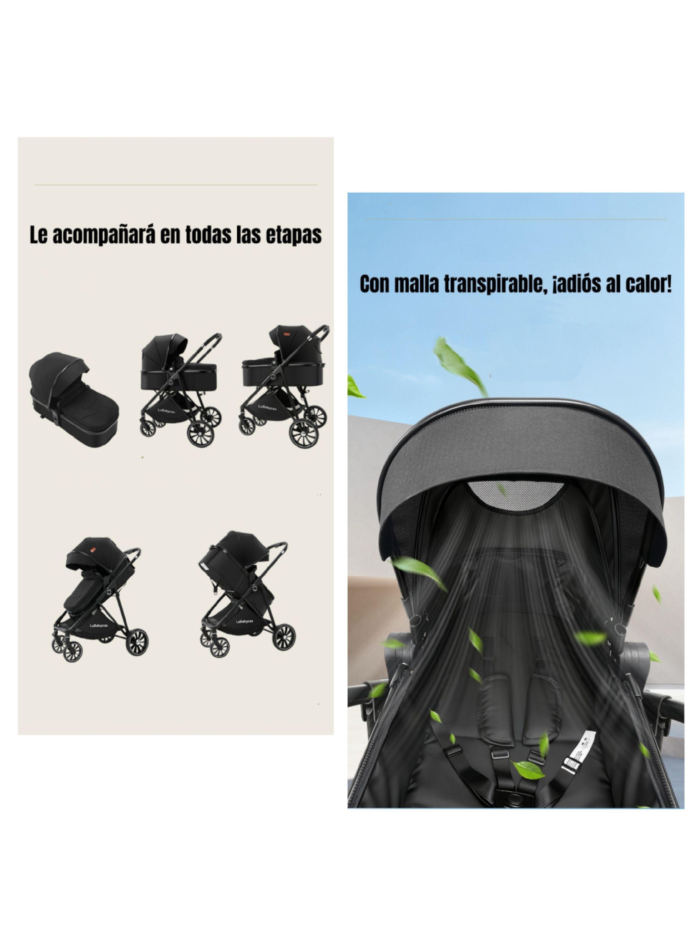 Coche Travel System Toldo 360°Gese Baby Negro LuBabycas-4