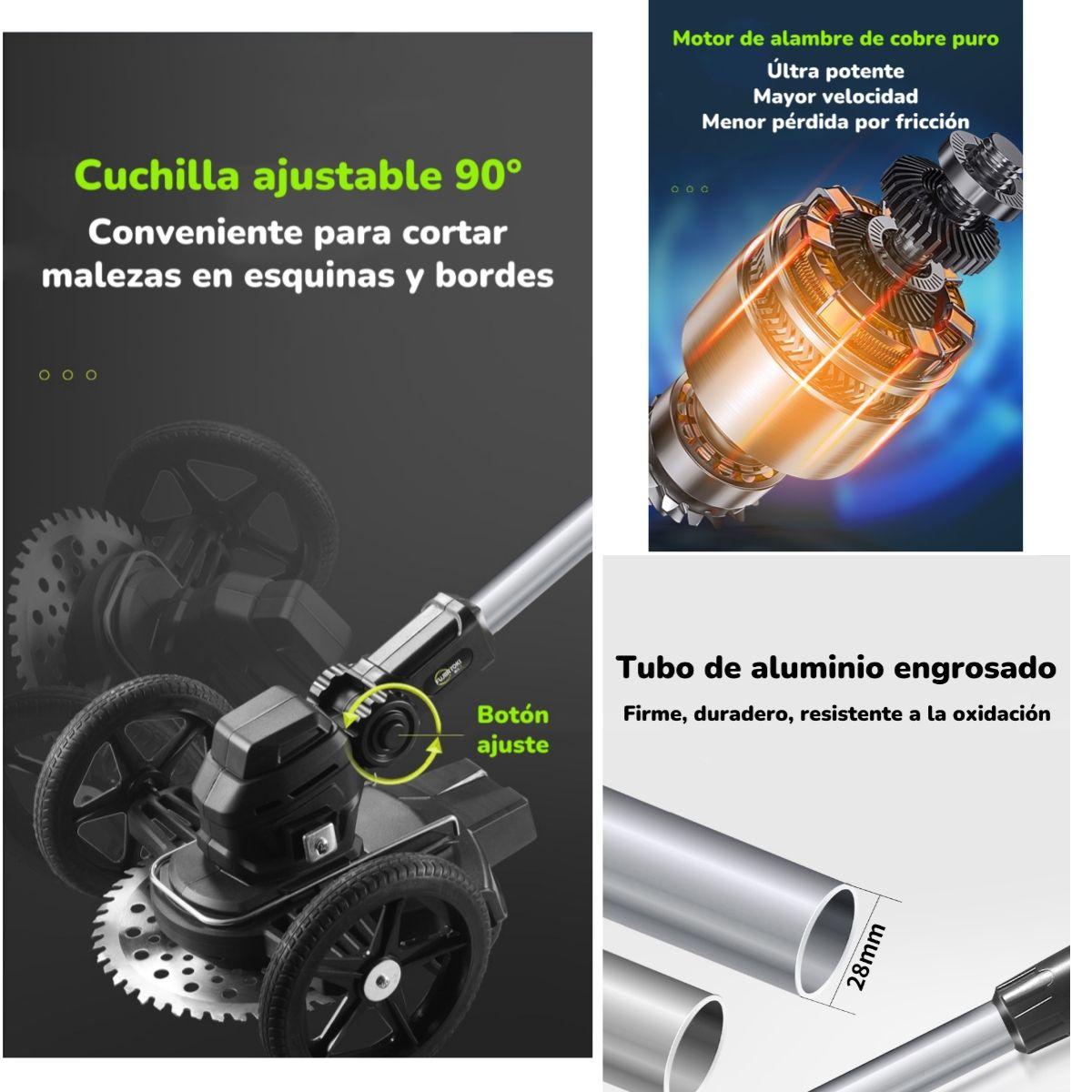 Orilladora De Pasto Eléctrica 2 Baterías Más Accesorios A01-2