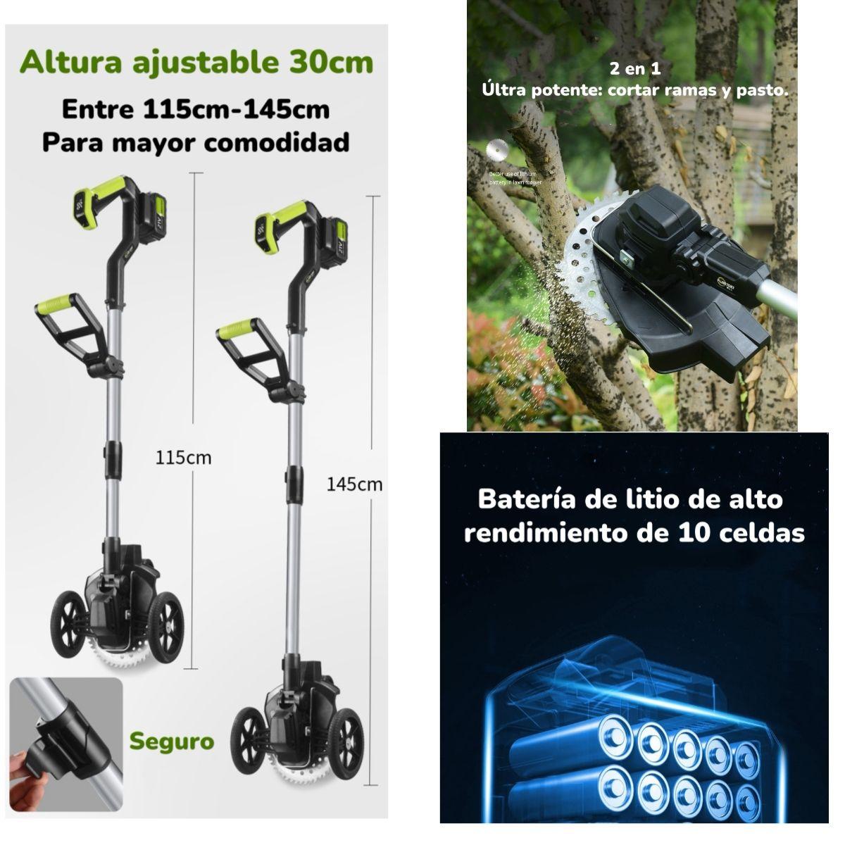 Orilladora De Pasto Eléctrica 2 Baterías Más Accesorios A01-3