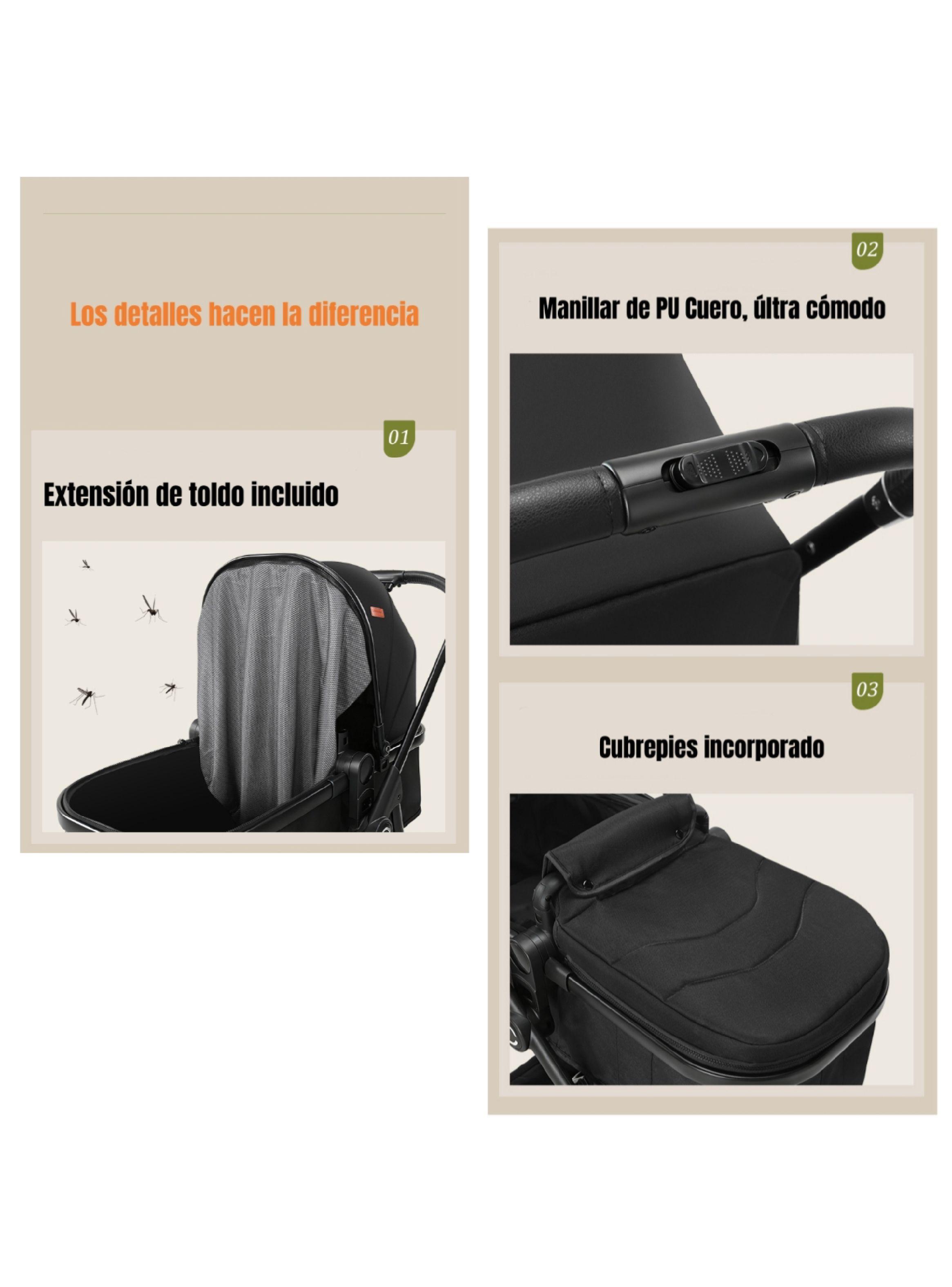 Coche Travel System Toldo 360°Gese Baby Gris LuBabycas-8
