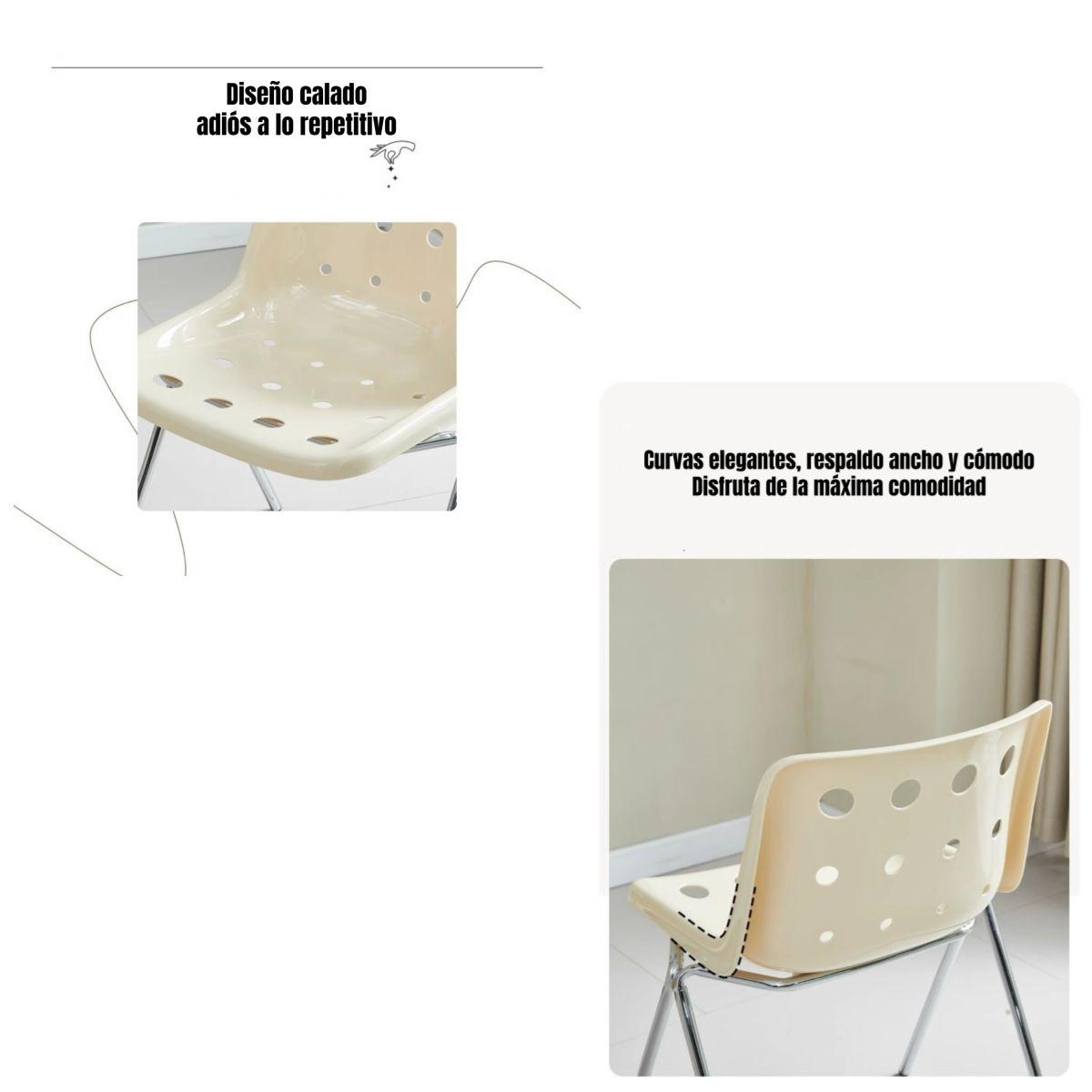 Set 4 Sillas De Comedor PP Swiss Crema By LuBabycas-5