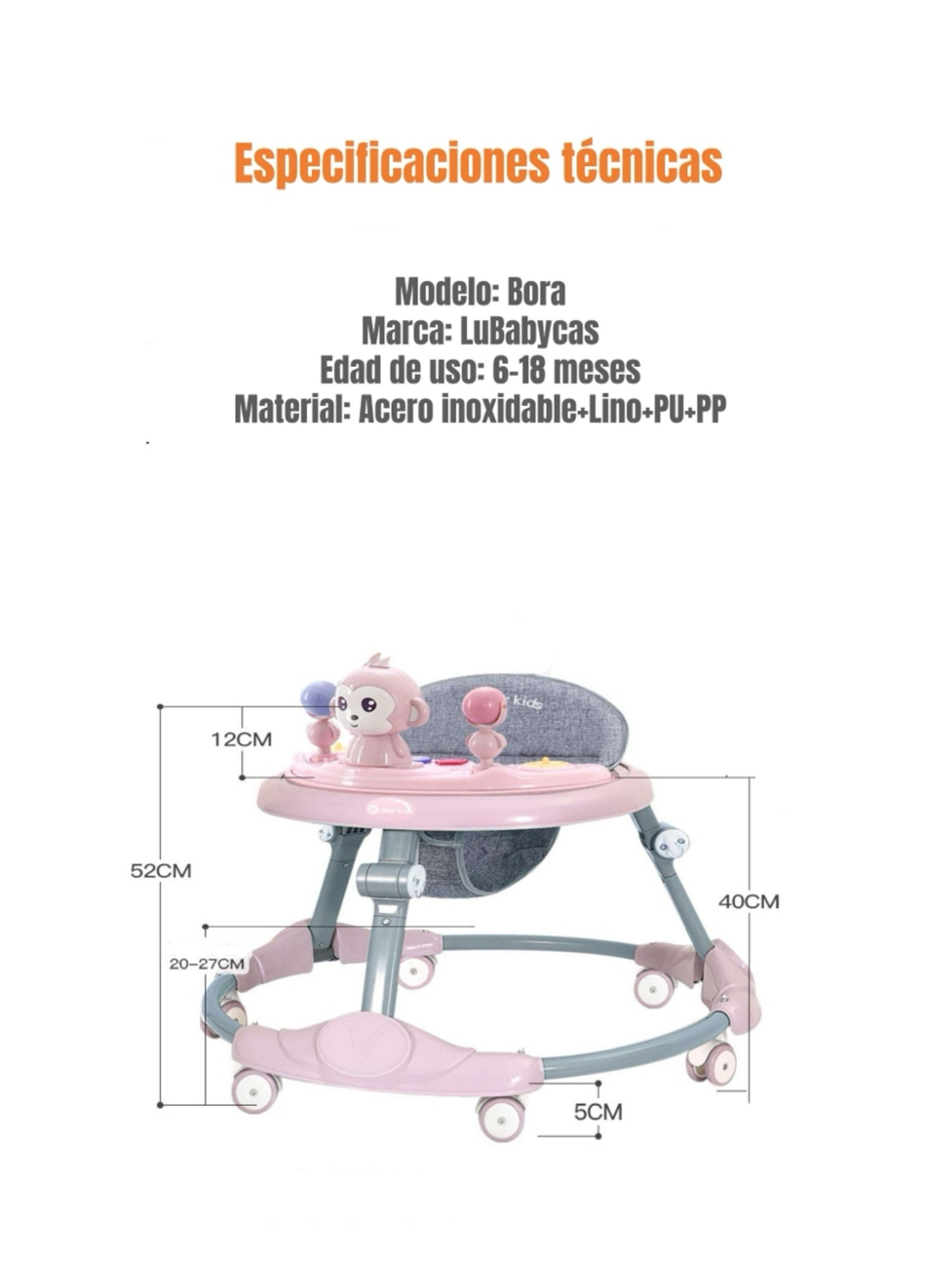 Andador Caminador Plegable Apoya Pies Bora Azul LuBabycas-8