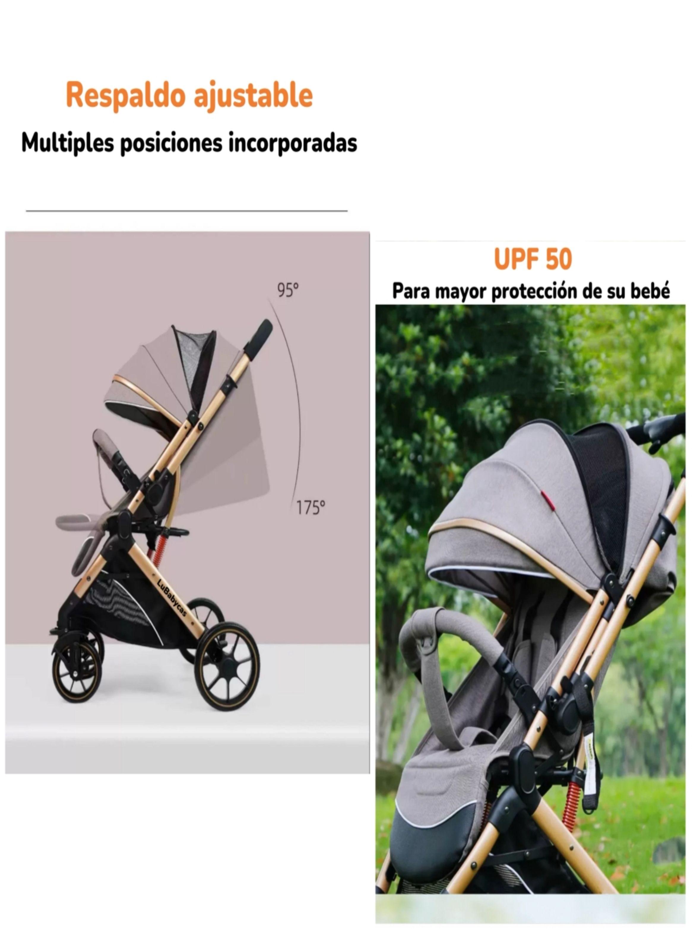 Coche De Paseo Reversible LuBabycas Con Cubre Pies B1 Rosado-7