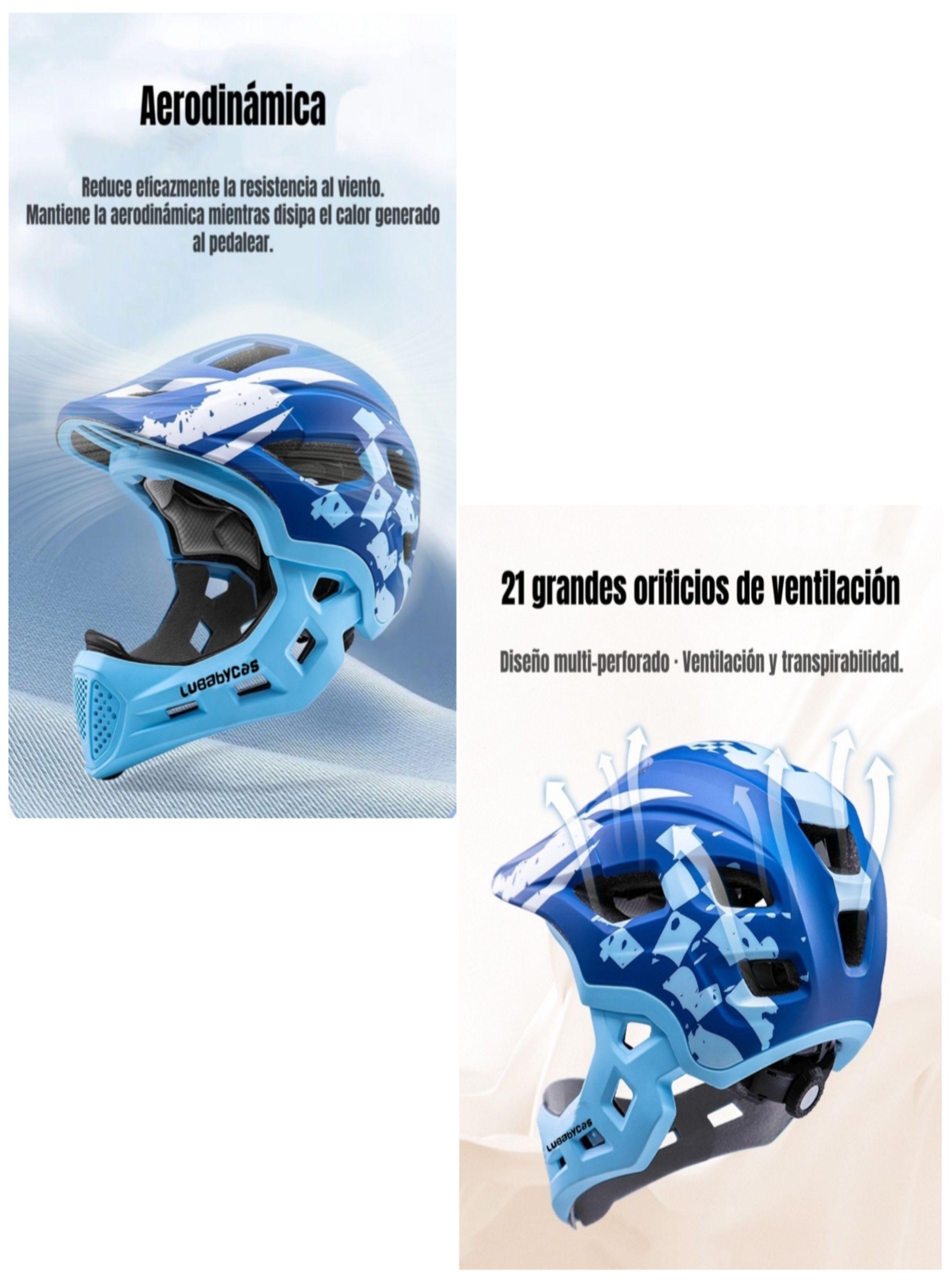 Casco Integral Infantil Niños 2 En 1 Ajustable GT LuBabycas-6