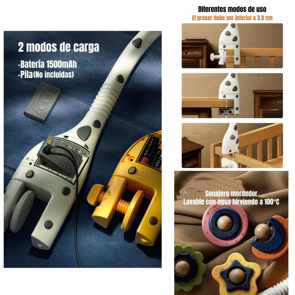 Móvil Y Proyector Luz Espanta Cuco Control TM177 LuBabycas-4