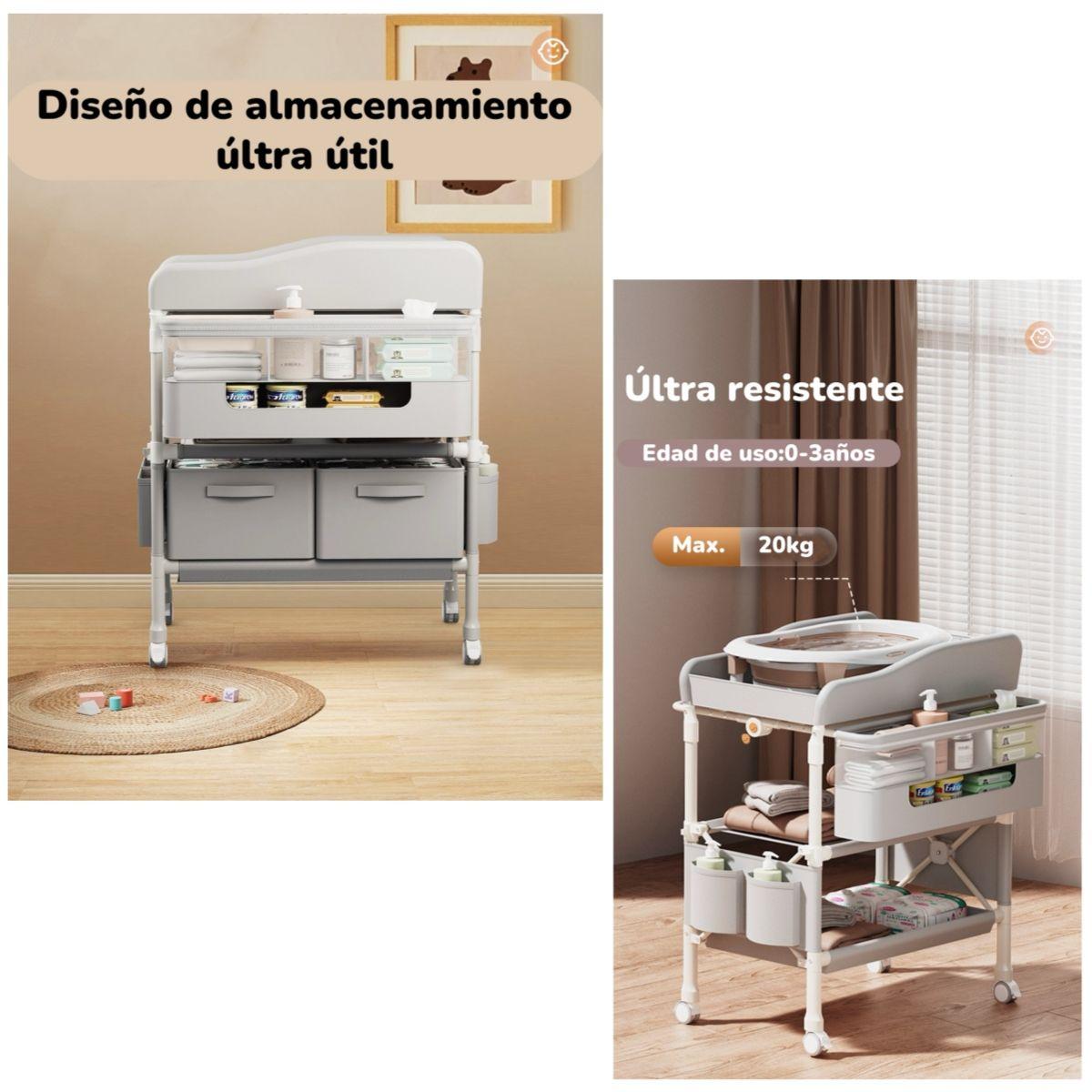 Mudador De Pañales Plegable Gris Accesorios Bless LuBabycas-5