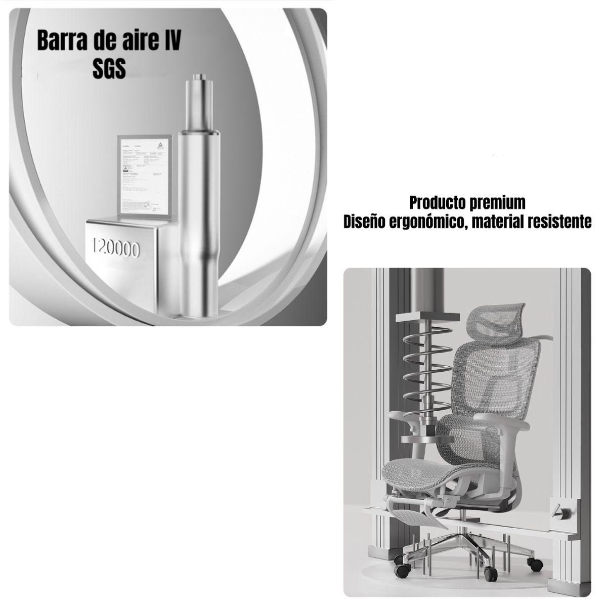Silla De Escritorio Reclinable E14 Gris By LuBabycas-6