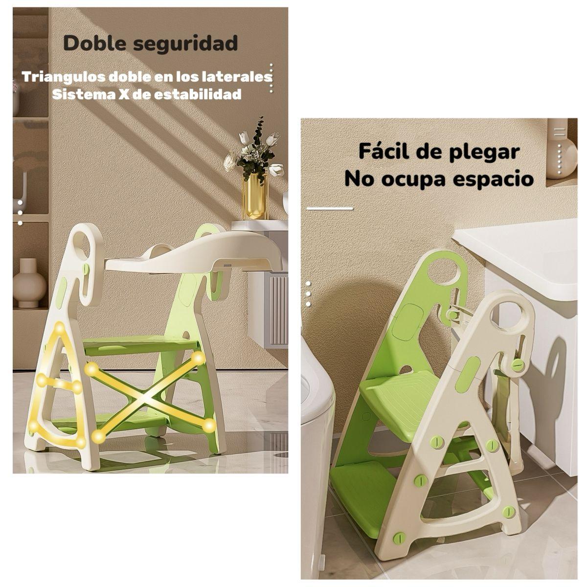 Asiento Adaptador Escalera Inodoro Niños Rosado LuBabycas-3