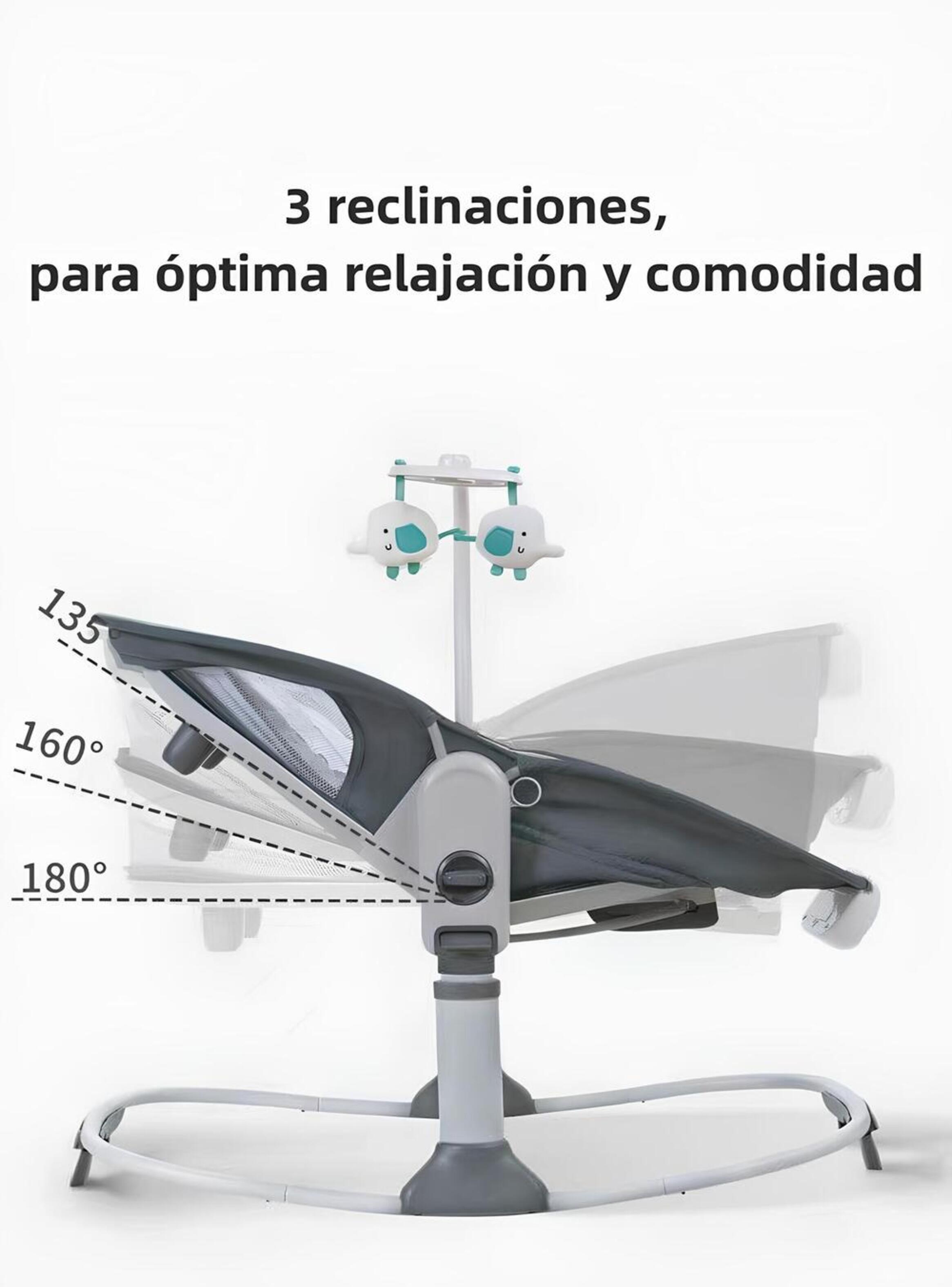 Cuna Moisés Columpio Vibración 2 En 1 Mastela Gris LuBabycas-4