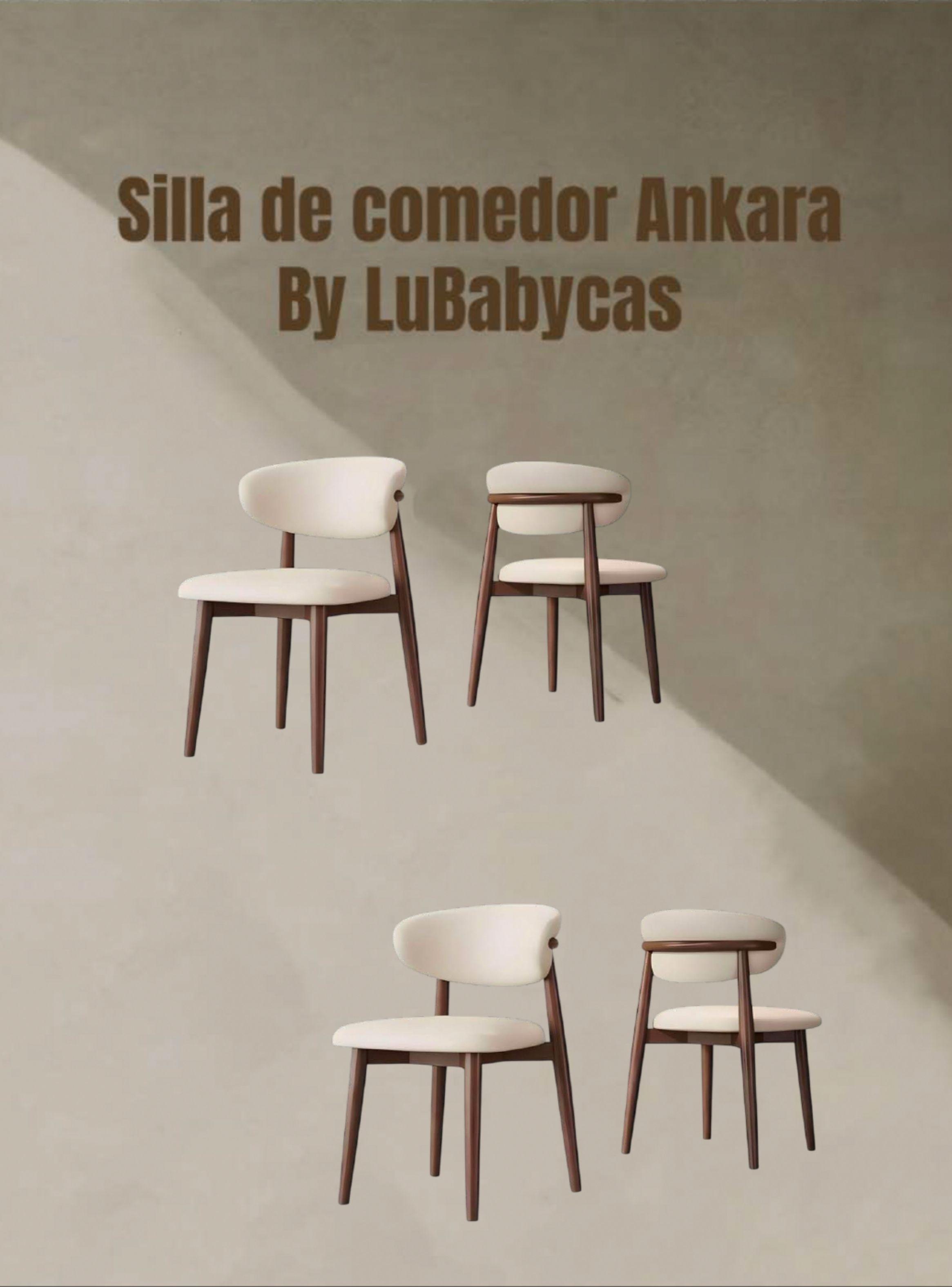 Pack 4 Sillas de Comedor Madera Café Ankara-1