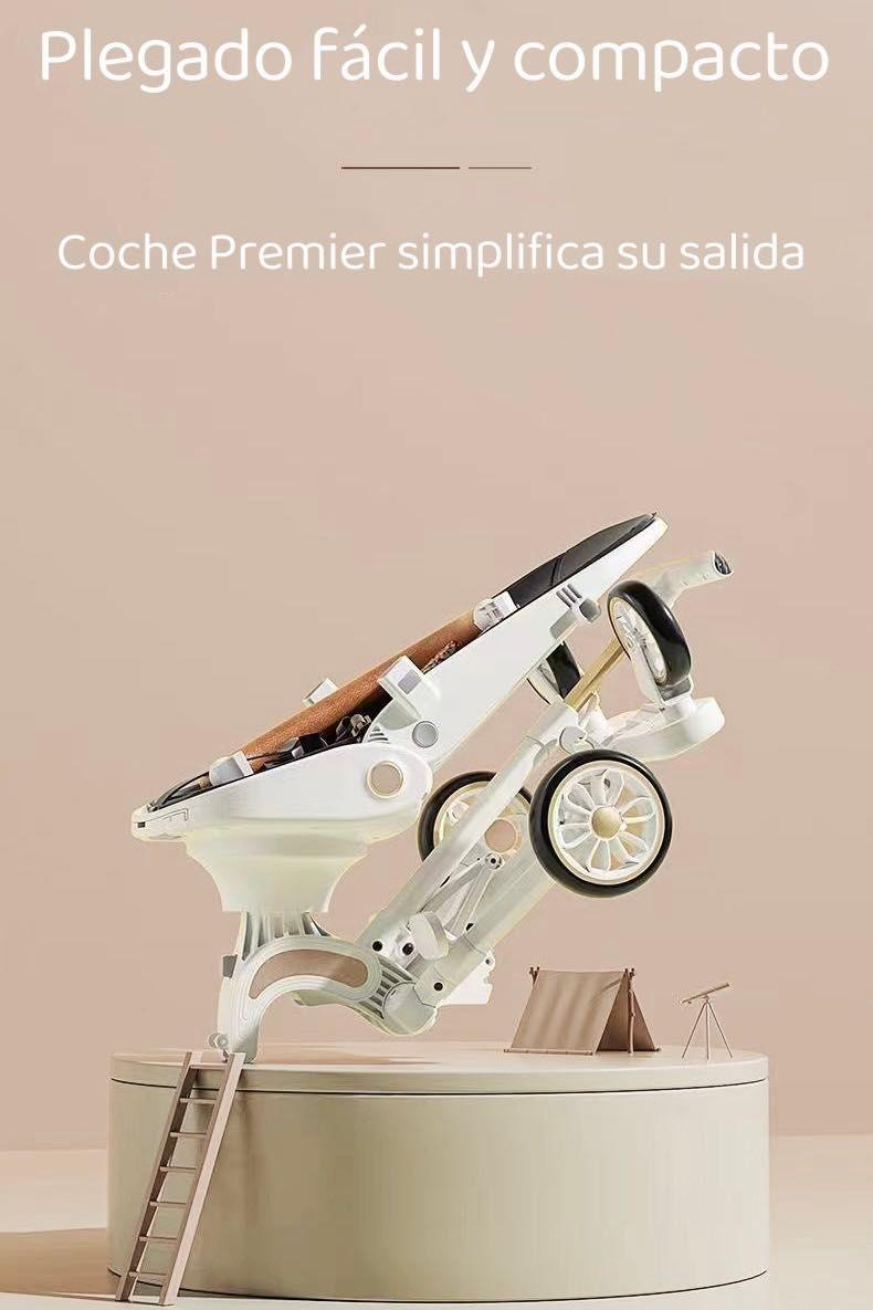 Coche De Paseo 360° 3 En 1 Reclinable Lubabycas Blanco-6