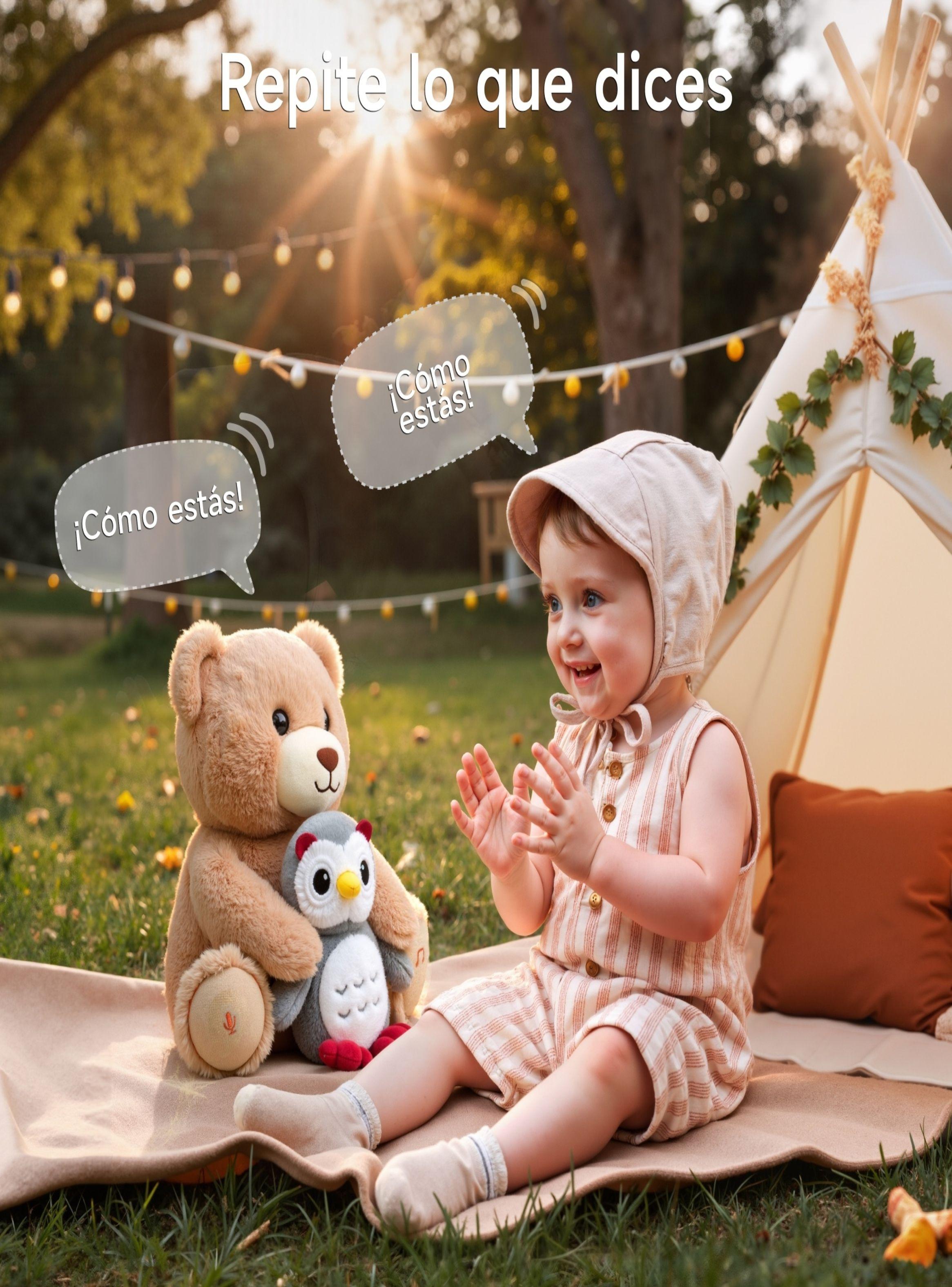 Peluche Interactivo Oso Musical Grabación JP008 LuBabycas-2