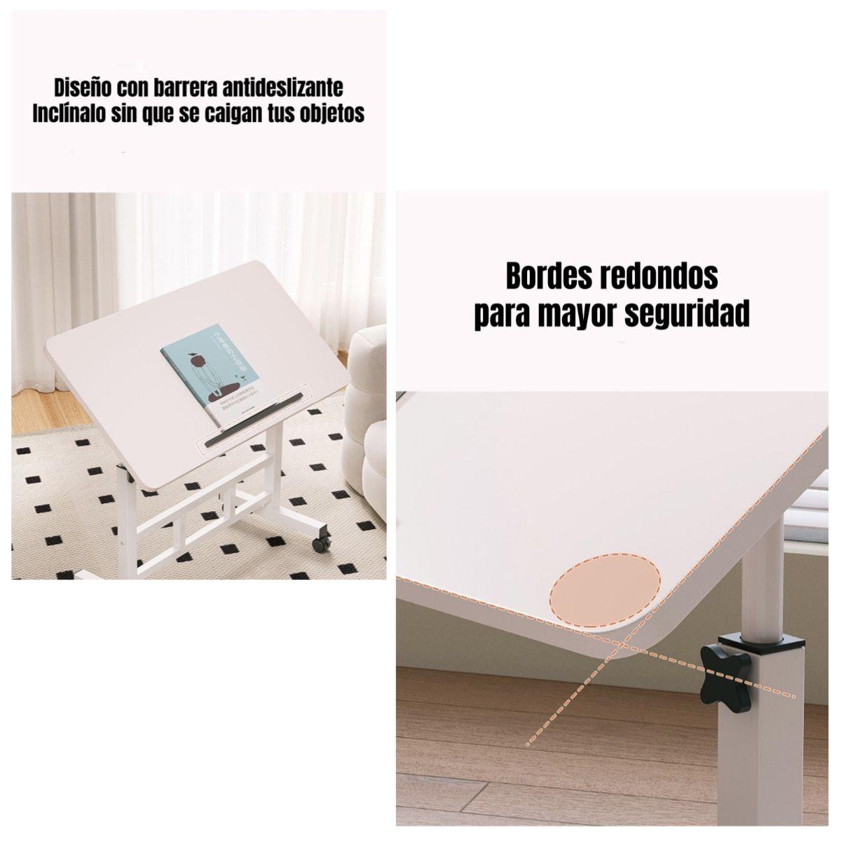 Escritorio Plegable Hatch 80x40cm Con Barrera Antideslizante-5