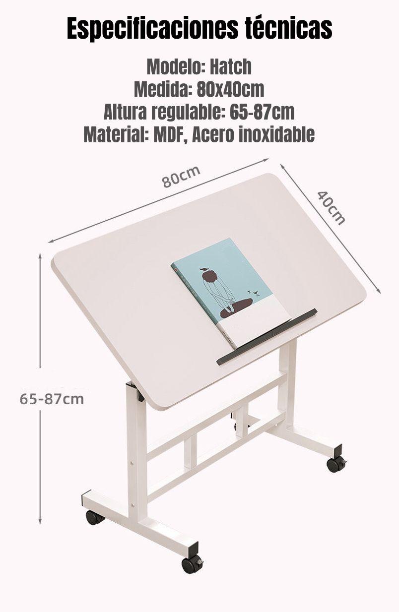 Escritorio Plegable Hatch 80x40cm Con Barrera Antideslizante-7
