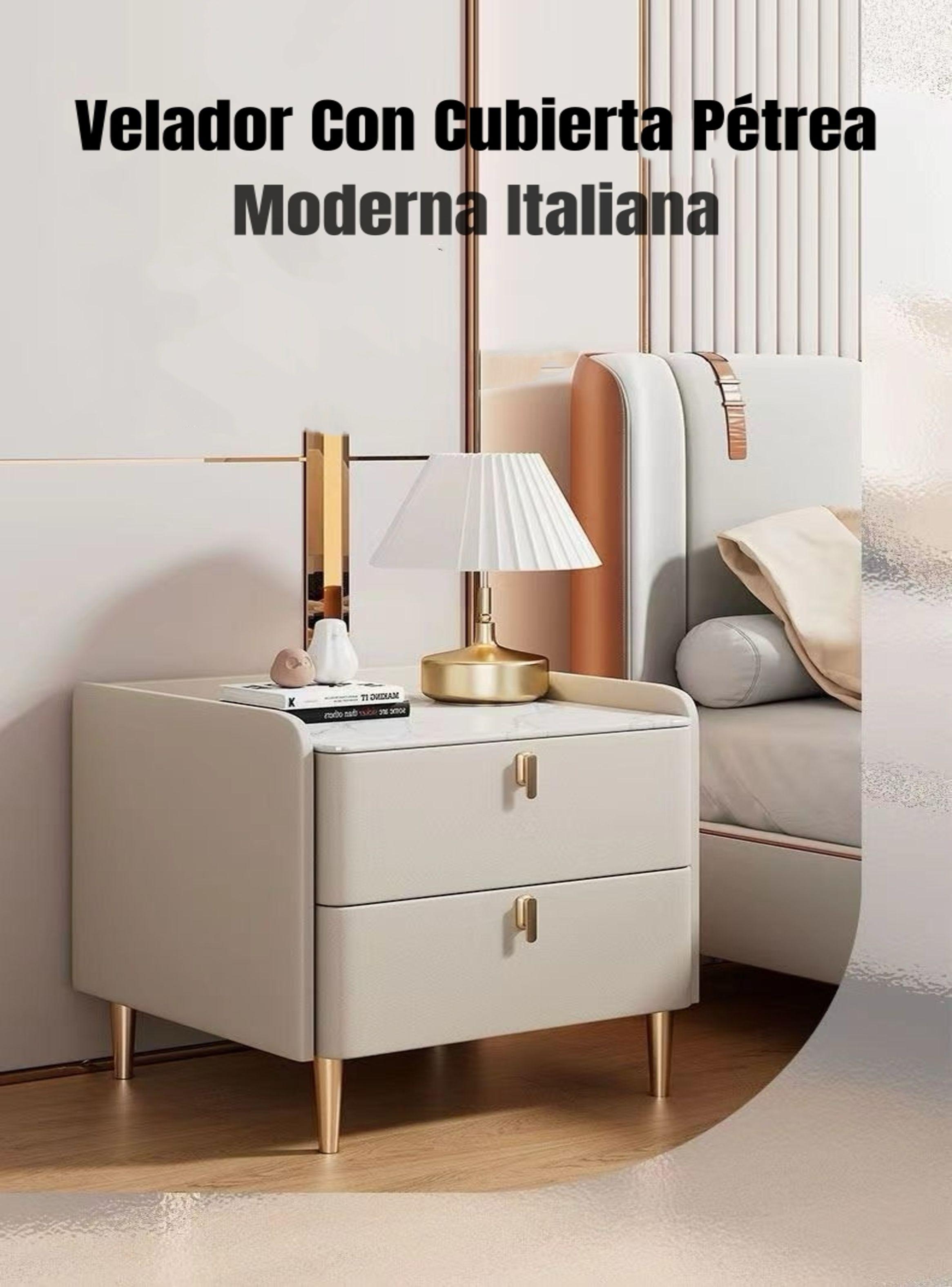 Velador Con Cubierta Pétrea Cuero Sintético Model 3-1