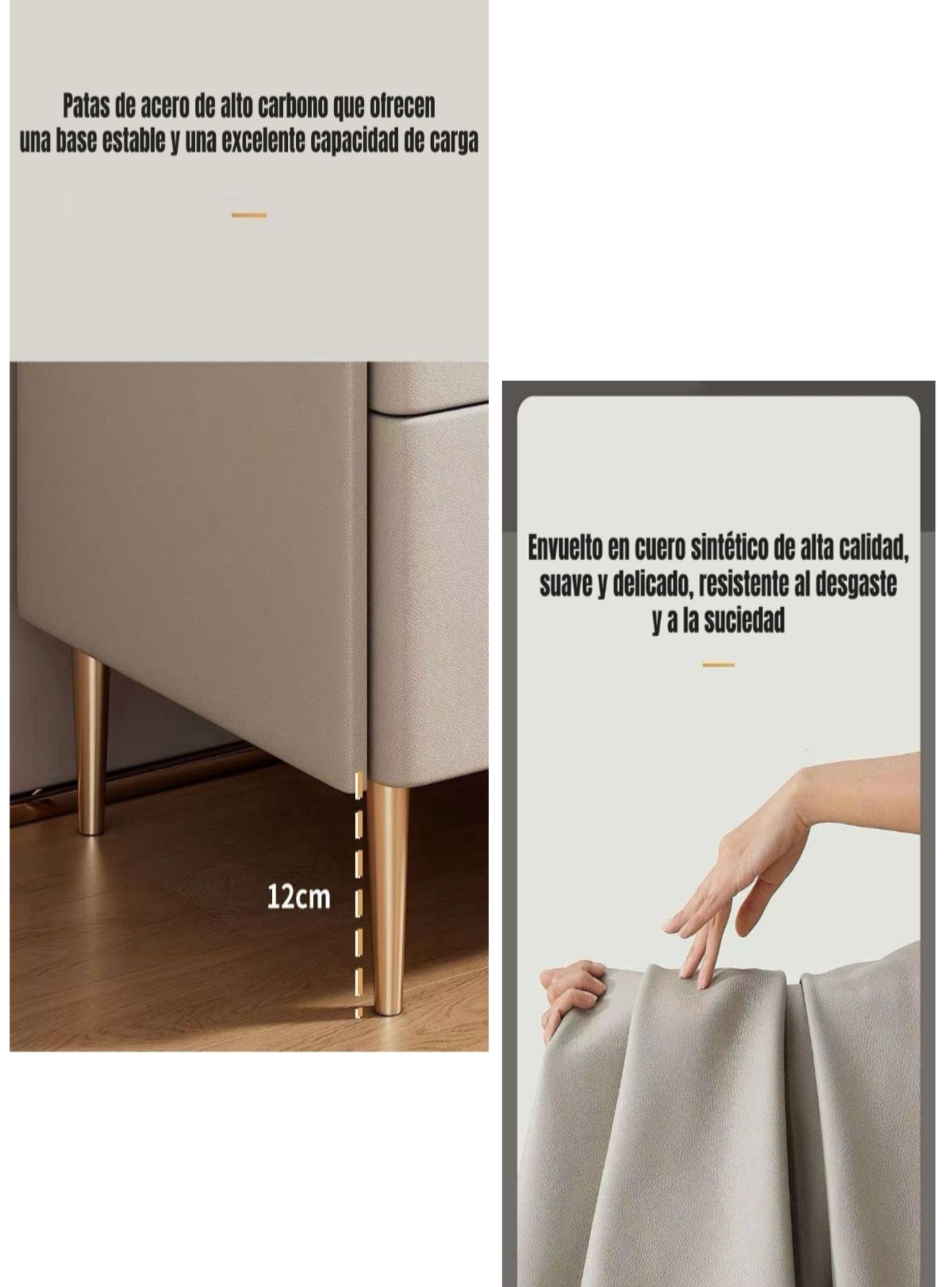 Velador Con Cubierta Pétrea Cuero Sintético Model 3-2