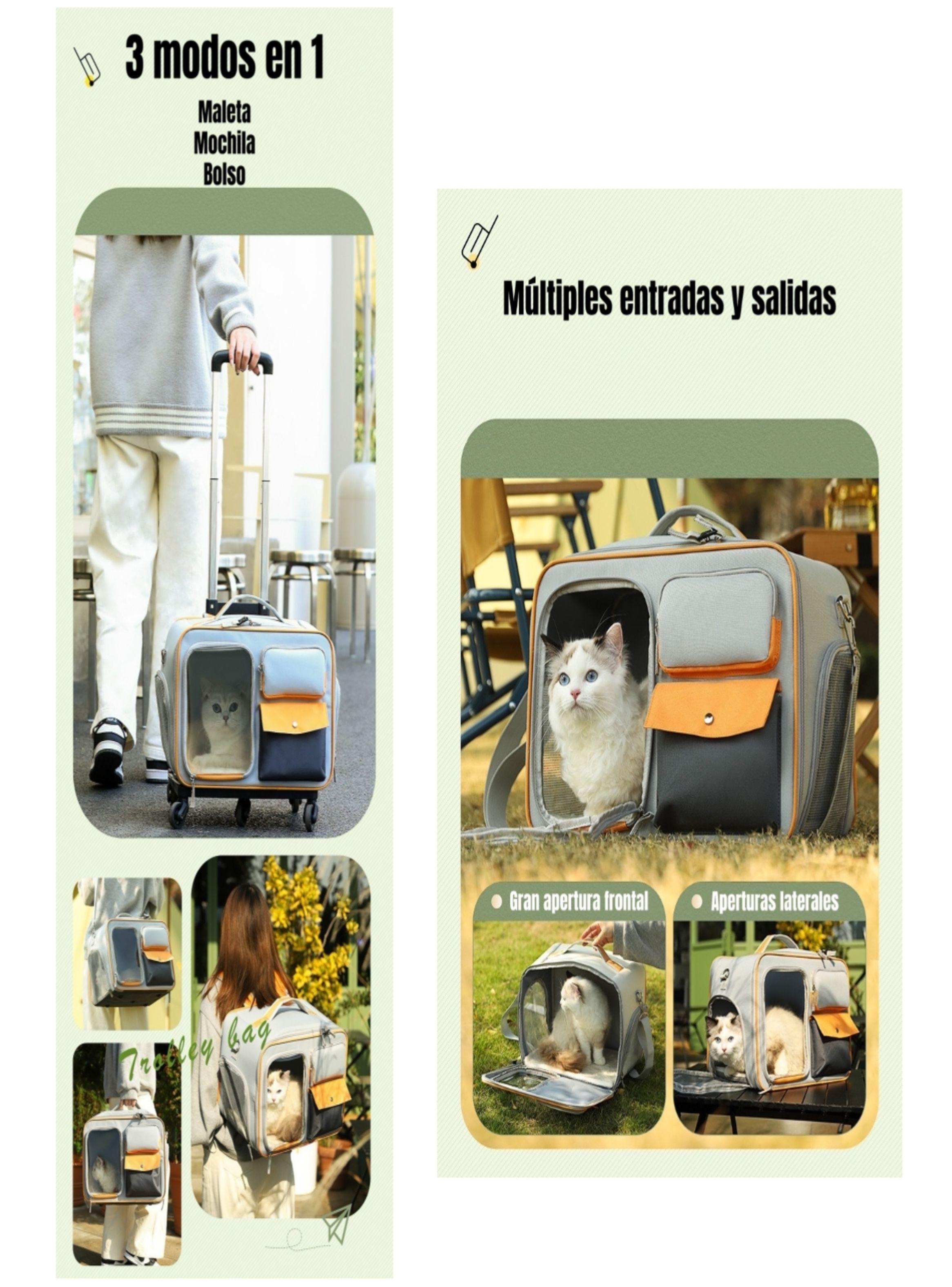 Maleta Mochila Bolso Perros Gatos 3 En 1 Cute By LuBabycas-5