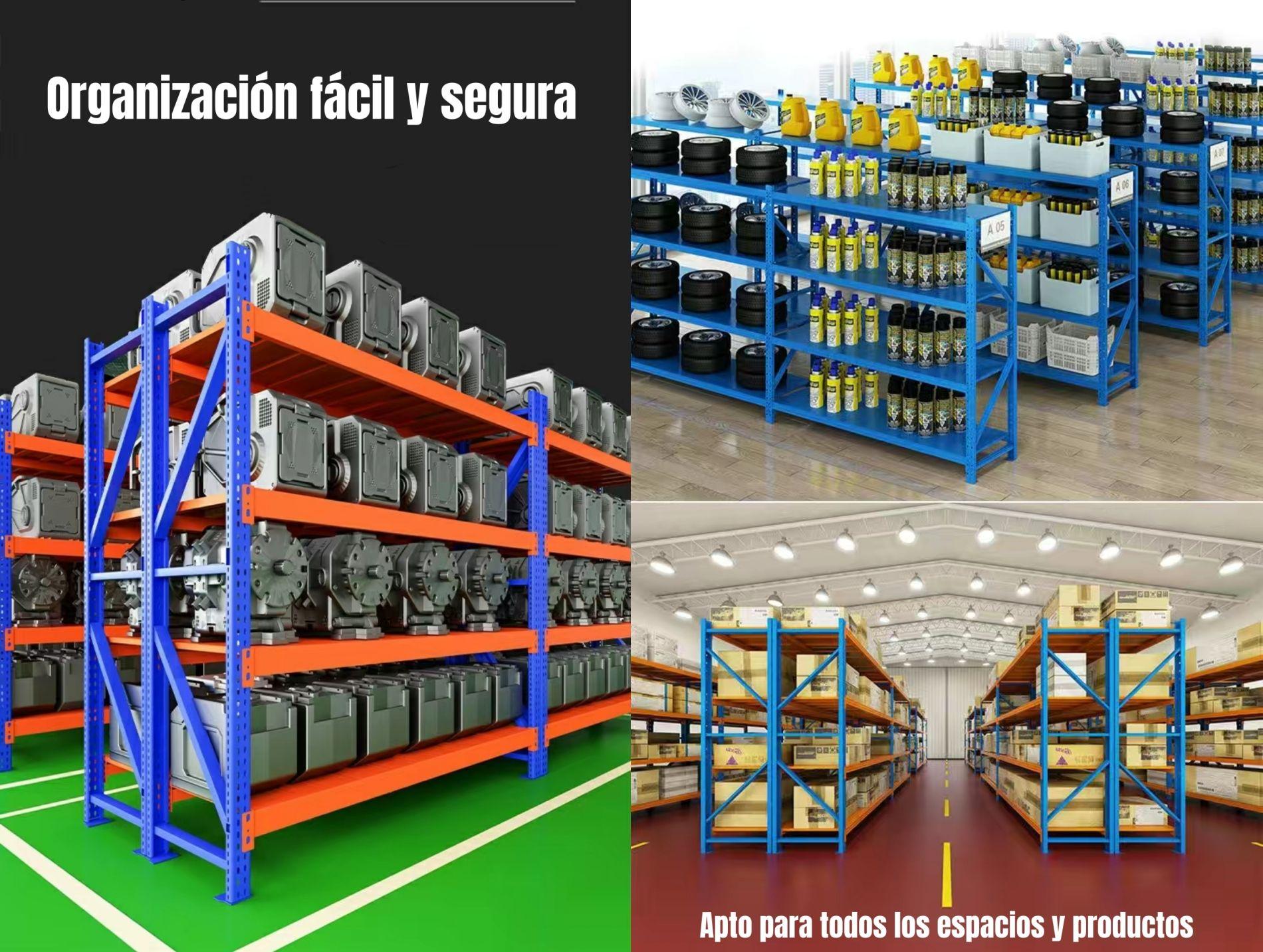 Estantes Metalicos 200*60*200cm Azul Naranjo 800 kilos-2