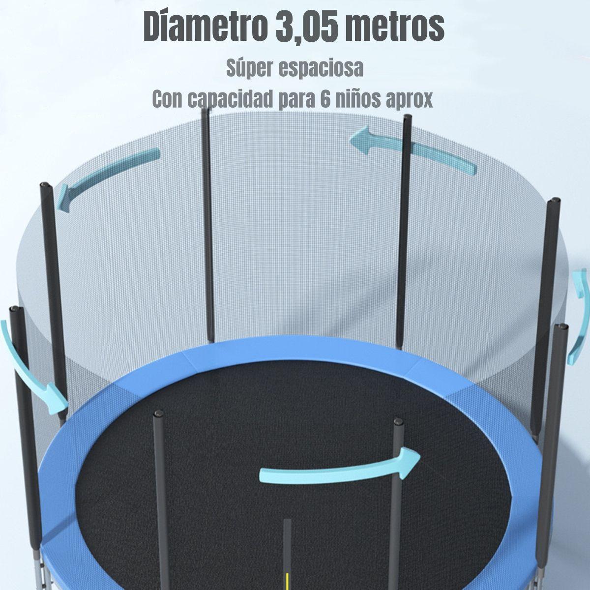 Cama Elástica 305cm Últra Resistente Con Escalera LuBabycas-4