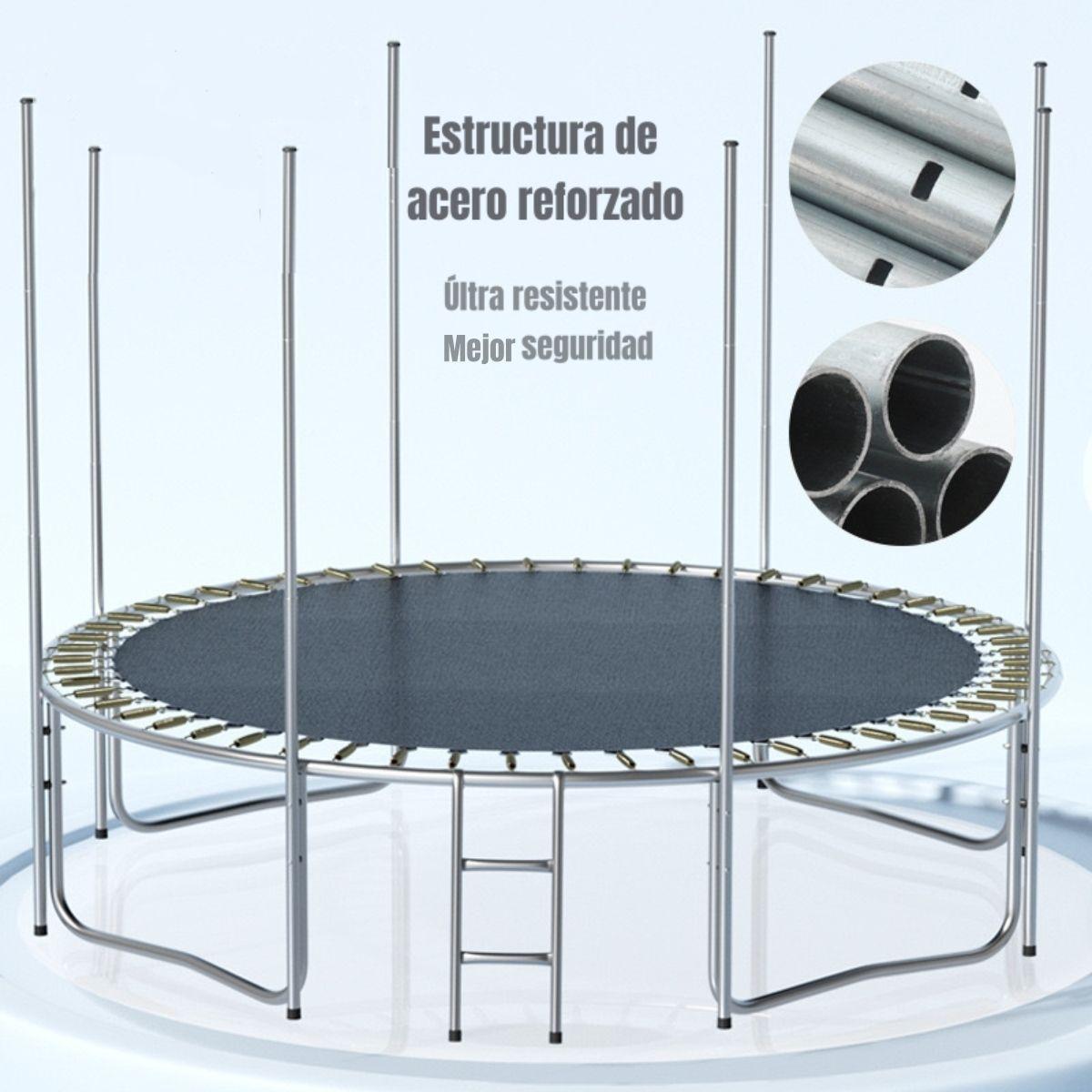 Cama Elástica 305cm Últra Resistente Con Escalera LuBabycas-5