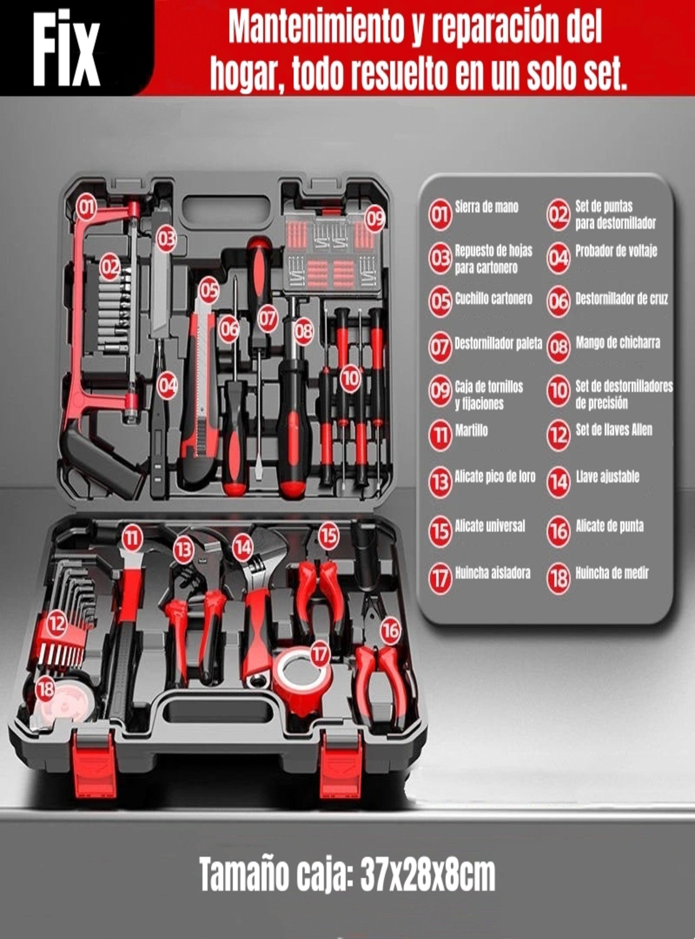Set Herramientas 50 Piezas 18 Tipos Con Caja Fix Antule-2