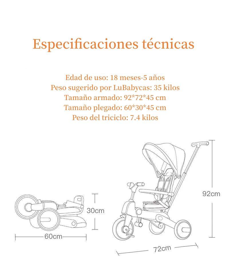 Triciclo 360° Y Balance 6 En 1 Negro Playkids By LuBabycas-6