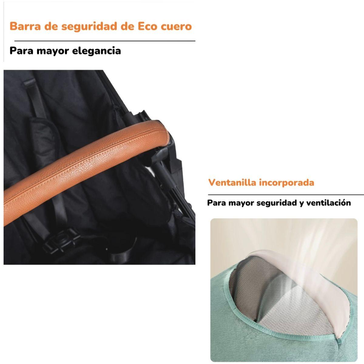 Coche Cuna Doble Multiposiciones Compacto Negro By LuBabycas-4