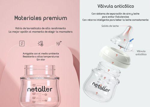 Set 2 Mamaderas Con Protectores 3 Chupetes Caja Lubabycas-6